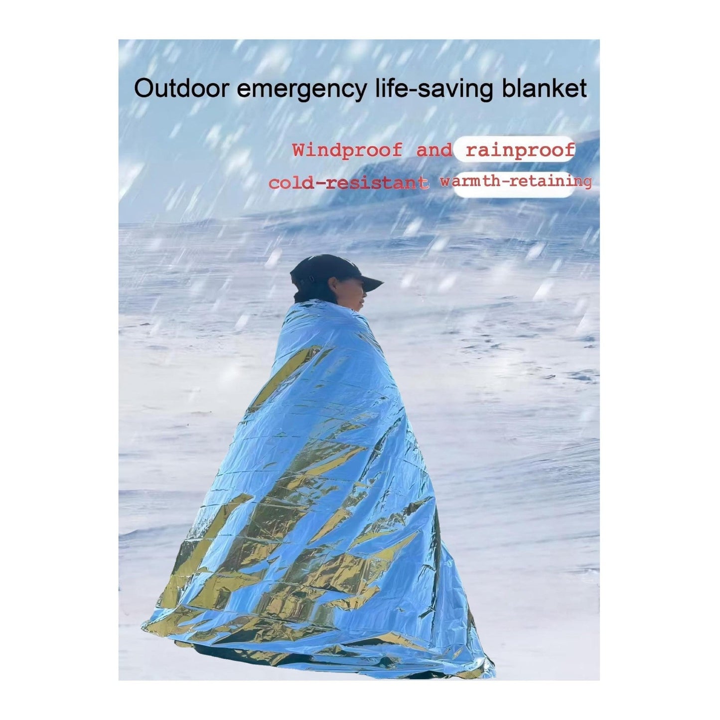 Emergency Survival Tent 2-Person Mylar Tube Tent – Windproof & Waterproof All-Weather Life Shelter, Must-Have Survival Gear for Camping, Hiking, Outdoor Emergencies & Survival Kits. Silver