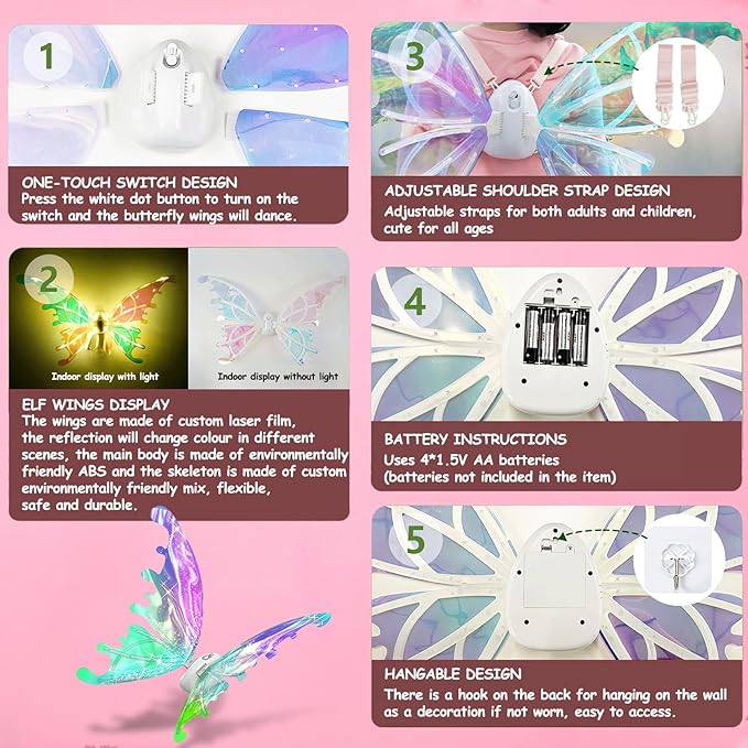 Costume Electric Butterfly Wings