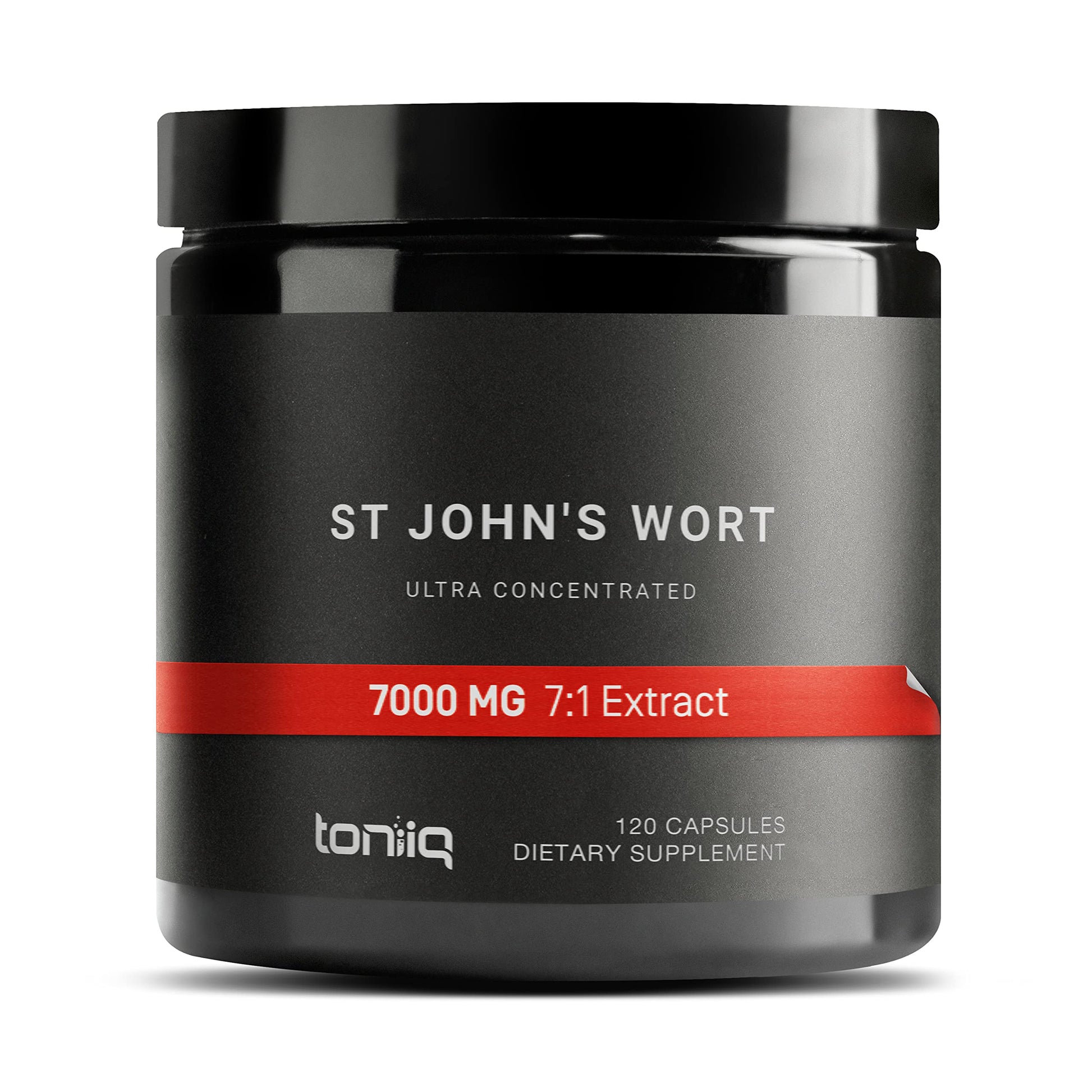 1,000mg Ultra High Strength St. John's Wort Capsules (Non-GMO) - 7X Concentrated Extract - 0.3% Hypericin - Highly Purified and Bioavailable - 120 Capsules - Medaid International