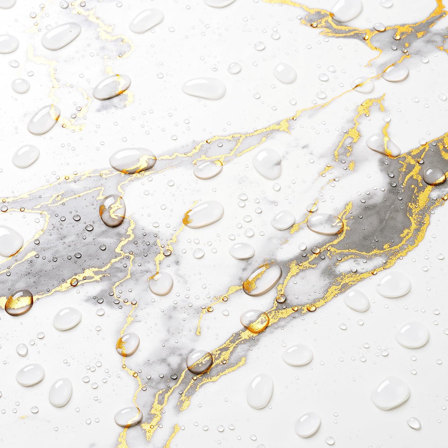 LACHEERY Thick White Marble Peel and Stick Wallpaper White and Gold Wallpaper for Kitchen Accent Wall Paper Counter Cover Peel and Stick Countertop Contact Paper Waterproof Matte Marble Roll 12"x160" - Medaid International