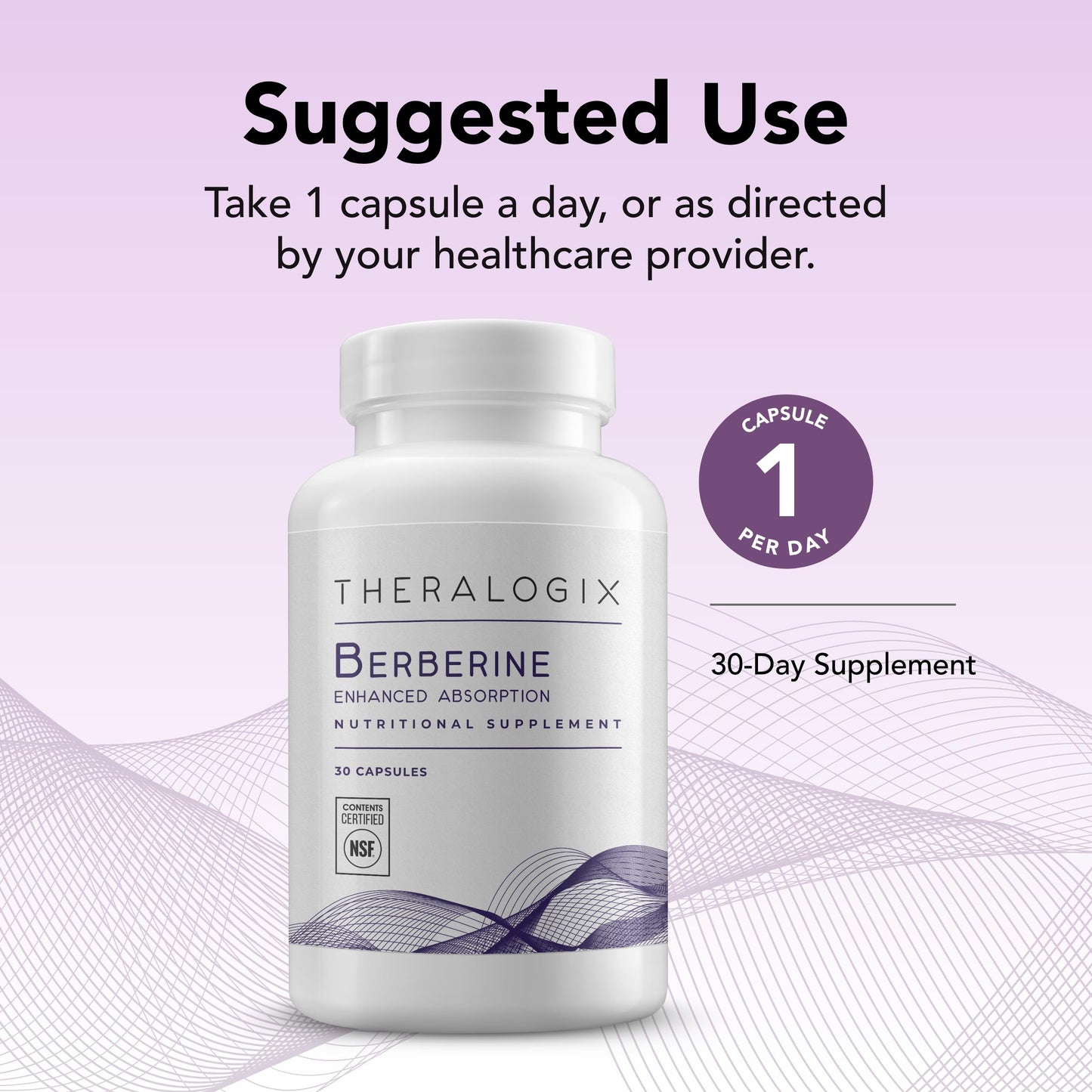 Theralogix Berberine Enhanced Absorption - 30-Day Supply - Made with Berberine Phytosome to Help Support Healthy Metabolism & Hormone Balance* - NSF Certified - 30 Capsules - Medaid International