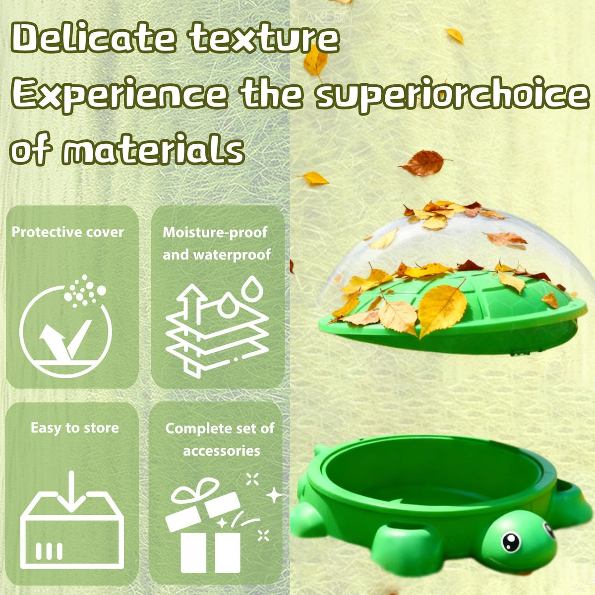 Mini Turtle Sandbox for Desk, Turtle Sandbox with Lid, Minis Zen Garden with Molds Sand Mini Tools Fun Gifts
