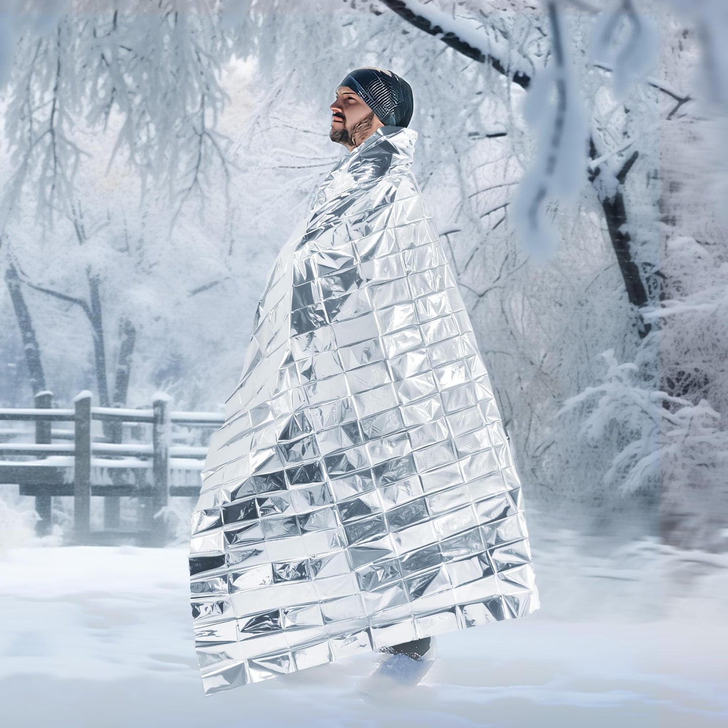 Emergency Mylar Thermal Blankets,Space Blanket Survival kit Camping Blanket, Perfect for Outdoors, Hiking, Survival, Bug Out Bag,Marathons or First Aid