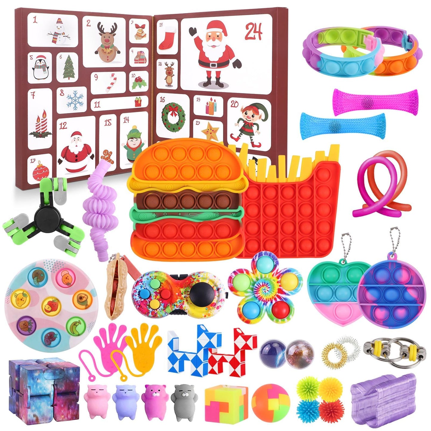 Fidget Advent Calendar, 24 Days of Surprises Fidget Toys Box, Christmas Countdown Advent Calendars for Kids - Medaid International