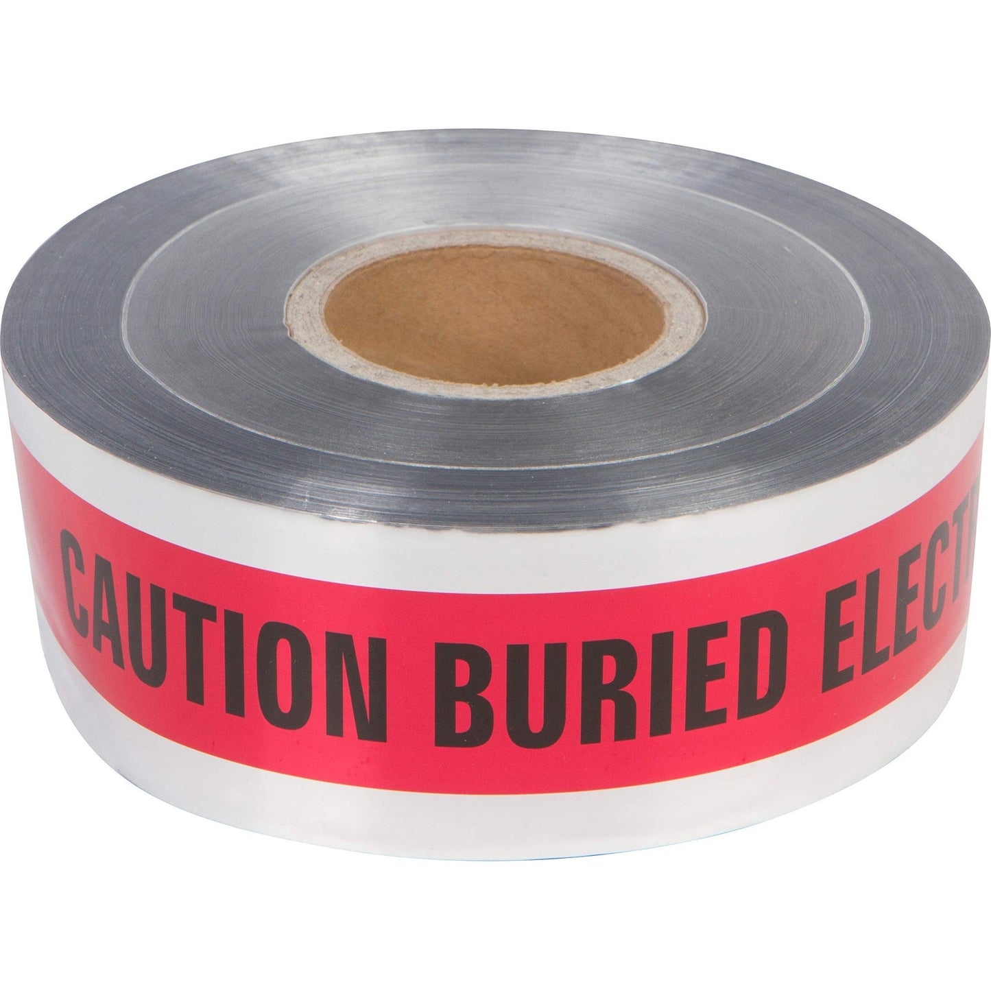 Morris Products Underground Electrical Foil Lined Caution Tape – 3" Width – Detectable From 12-24" Depths – Red – Printed with Caution Buried Electric Line Below – 1, 000'. Length - Medaid International