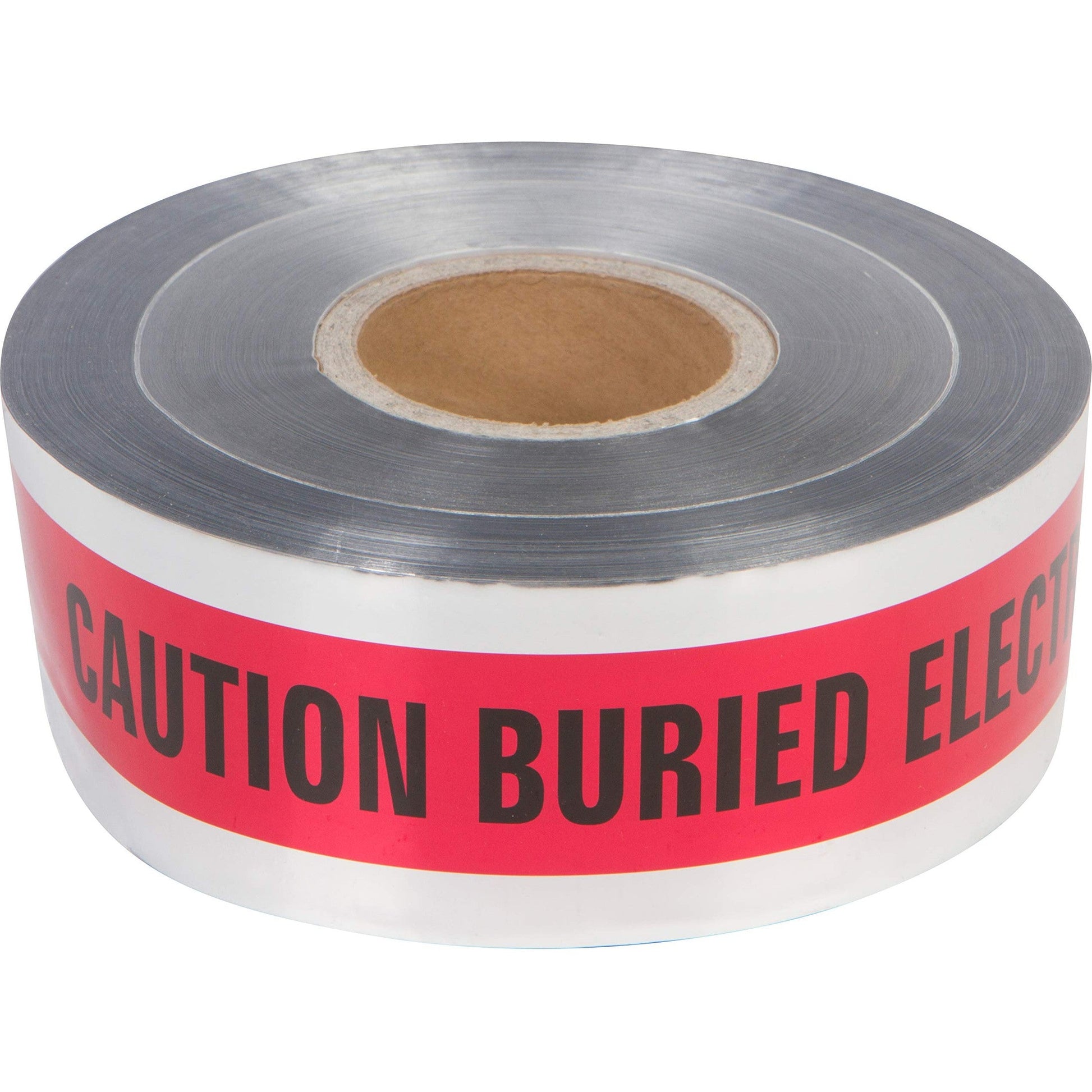 Morris Products Underground Electrical Foil Lined Caution Tape – 3" Width – Detectable From 12-24" Depths – Red – Printed with Caution Buried Electric Line Below – 1, 000'. Length - Medaid International