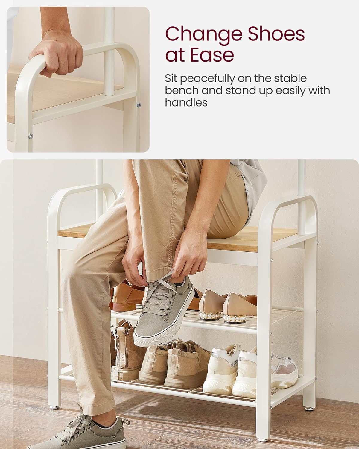 VASAGLE Coat Rack HSR40W