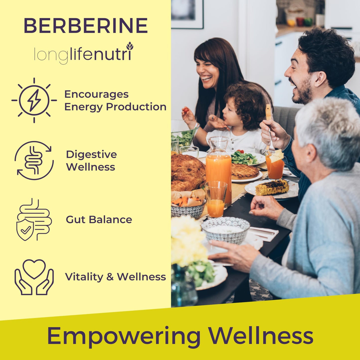 Berberine 500mg HCL Extract – from Berberis Aristata Vulgaris, 180 Vegetarian Capsules, Digestive Supplement for Overall Well-Being, 6-Month Supply, Non-GMO,1000mg per Serving, GMP Certified, USA Made - Medaid International