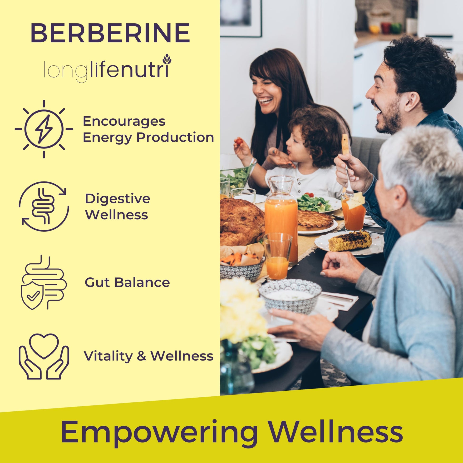 Berberine 500mg HCL Extract – from Berberis Aristata Vulgaris, 180 Vegetarian Capsules, Digestive Supplement for Overall Well-Being, 6-Month Supply, Non-GMO,1000mg per Serving, GMP Certified, USA Made - Medaid International