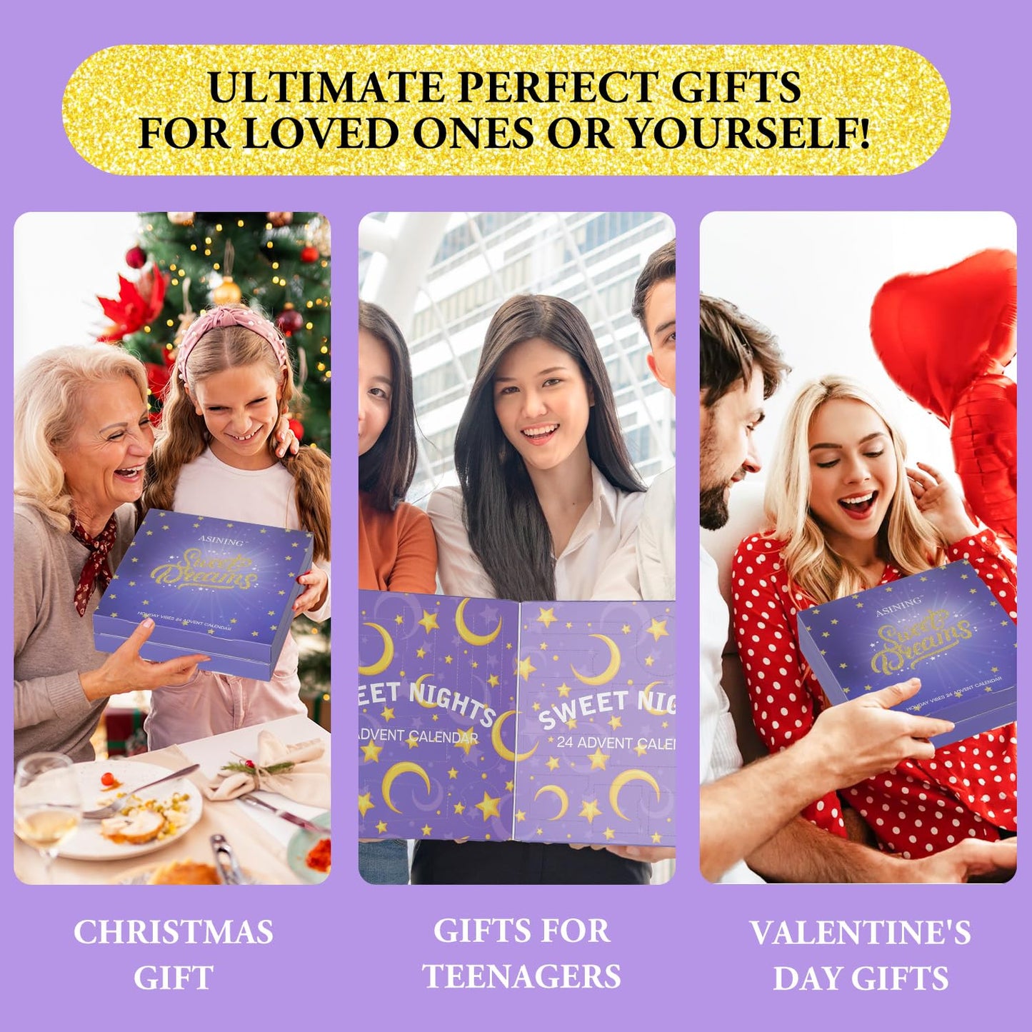Beauty Advent Calendar 24 Days of Holiday Advent Calendar for Women, Mom, Wife, Her Holiday Gift,Pamper Kit- Unique Lavender Spa Gifts Basket Set Self-Care Spa Set – Body Care Skin Care - Medaid International