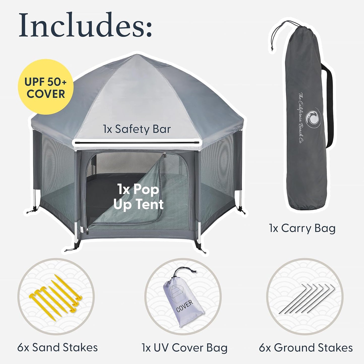 Portable Baby & Toddler Playpen with Canopy and Travel Bag
