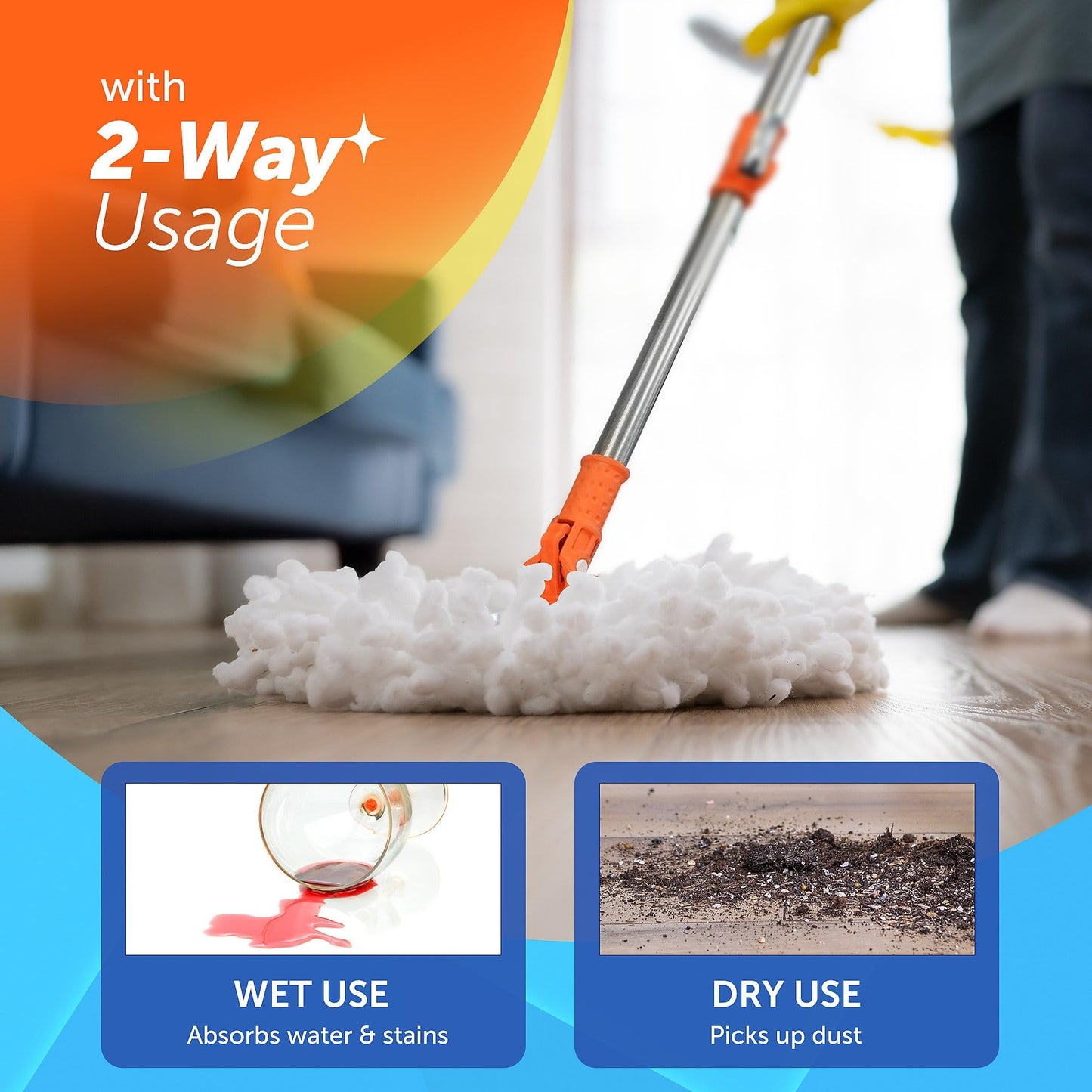Macromax Faster Spin Mop and Bucket Set – 360° Rotating Microfiber Mop with Smart Drying System – Multi-Surface Floor Cleaning Tool - Medaid International