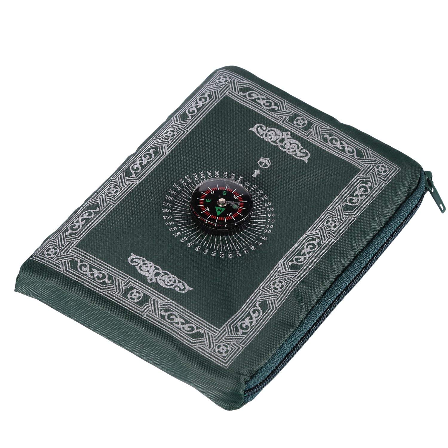 Anlising 2 Pieces Portable Travel Prayer Mat with Compass, Waterproof Polyester Prayer Rug, Muslim Travel Prayer Mat, for Ramadan Gifts (60cm×100cm) - Medaid International