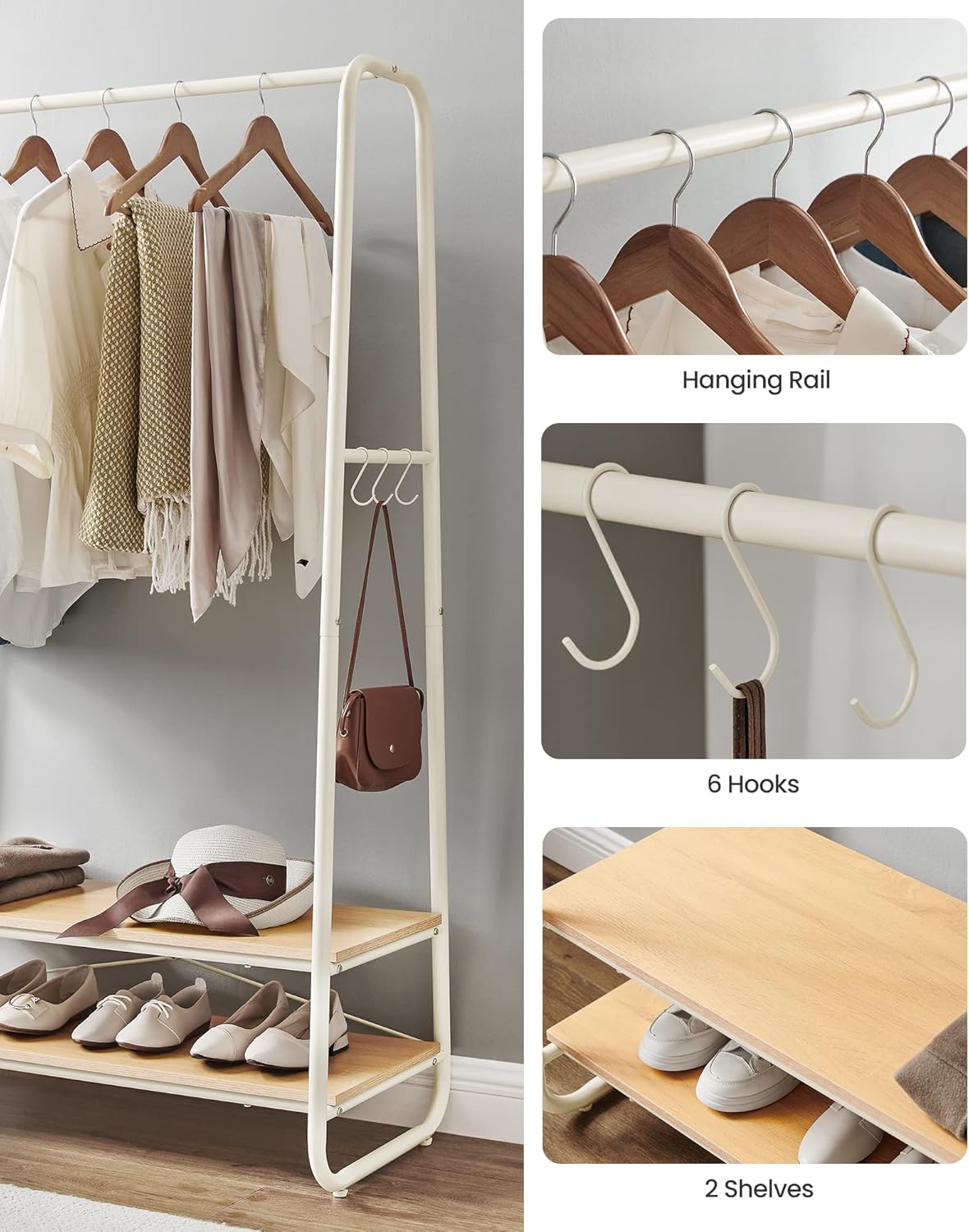 VASAGLE Clothes Rail RGR112W09
