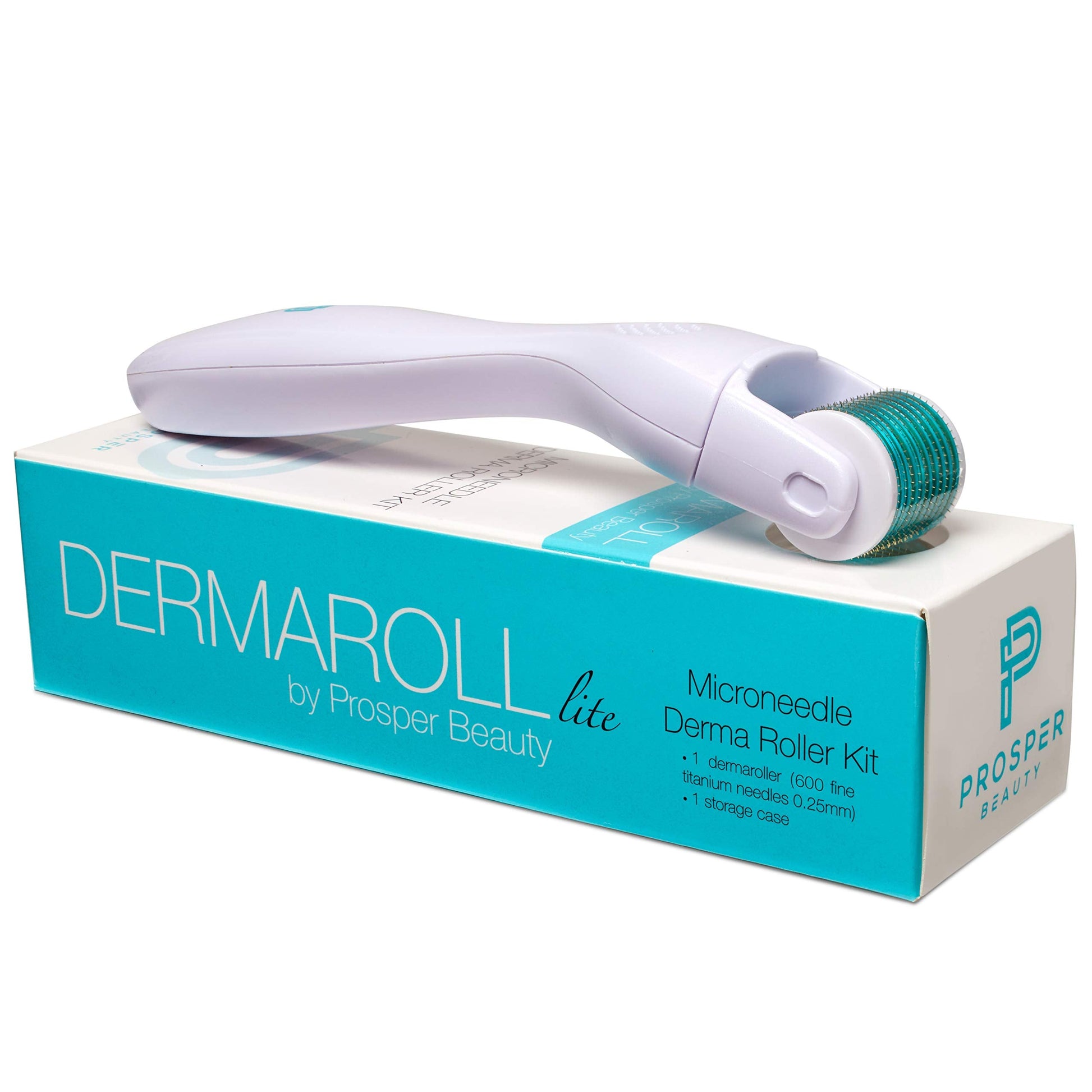Derma Roller Microneedle Kit [DERMAROLL LITE 0.25mm by Prosper Beauty] Face Roller with Replaceable Head Exfoliation Microdermabrasion Micro Derma Skin Care Tool Dermaplaning Microneedling - Medaid International