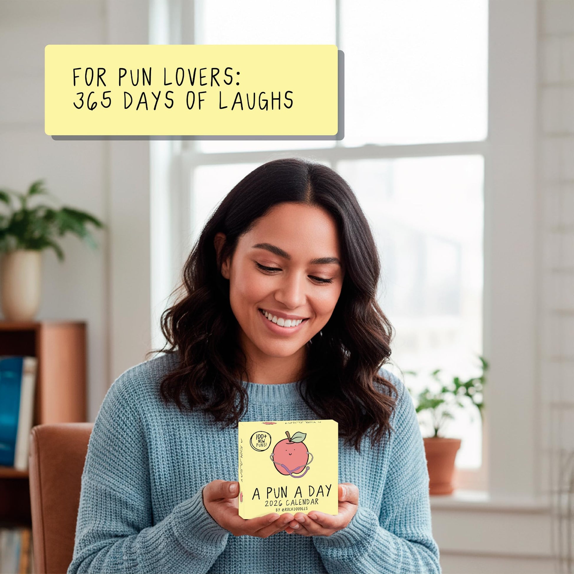 Rockdoodles 2026 Punny Day-to-Day Calendar | Funny Daily Desktop Calendar Christmas Stocking Stuffer Gift for Home or Office, Daily Tear Off Pages With New Puns | A Pun A Day by Rockdoodles - Medaid International