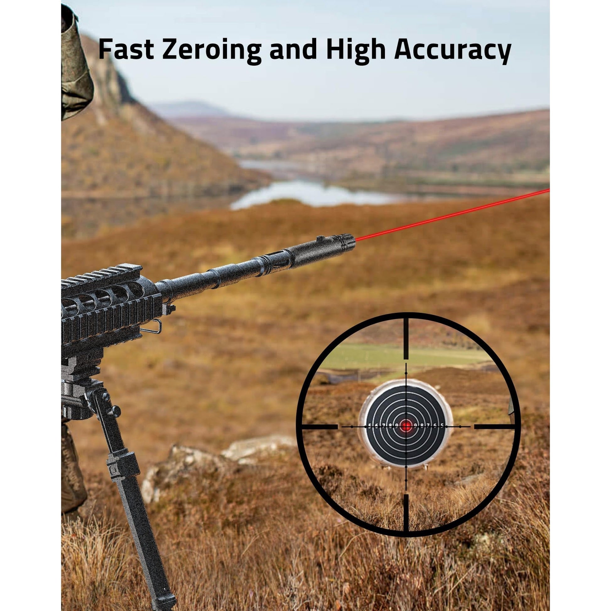 CVLIFE Bore Sight Laser Kit fit 0.17 to 12GA Calibers, Professional Red Laser Boresighter Kit for All Gun, Multiple Caliber Bore Sighting Kit for Hunting Rifles Pistols and Handgun - Medaid International