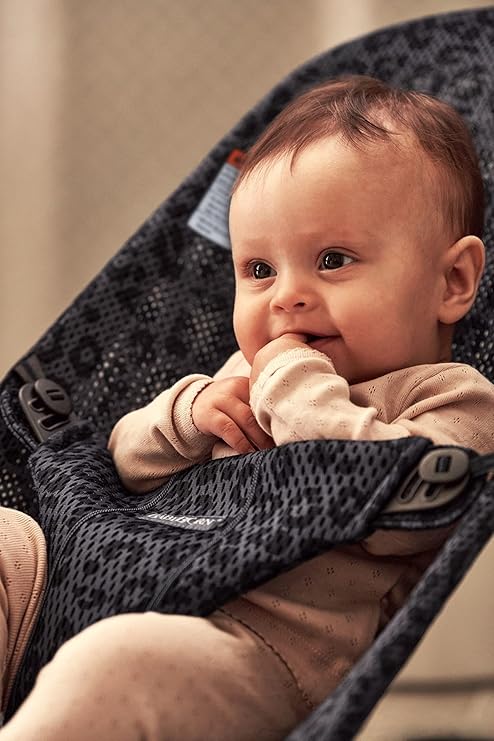 Babybjorn - Bouncer Bliss Mesh - Anthracite Leopard