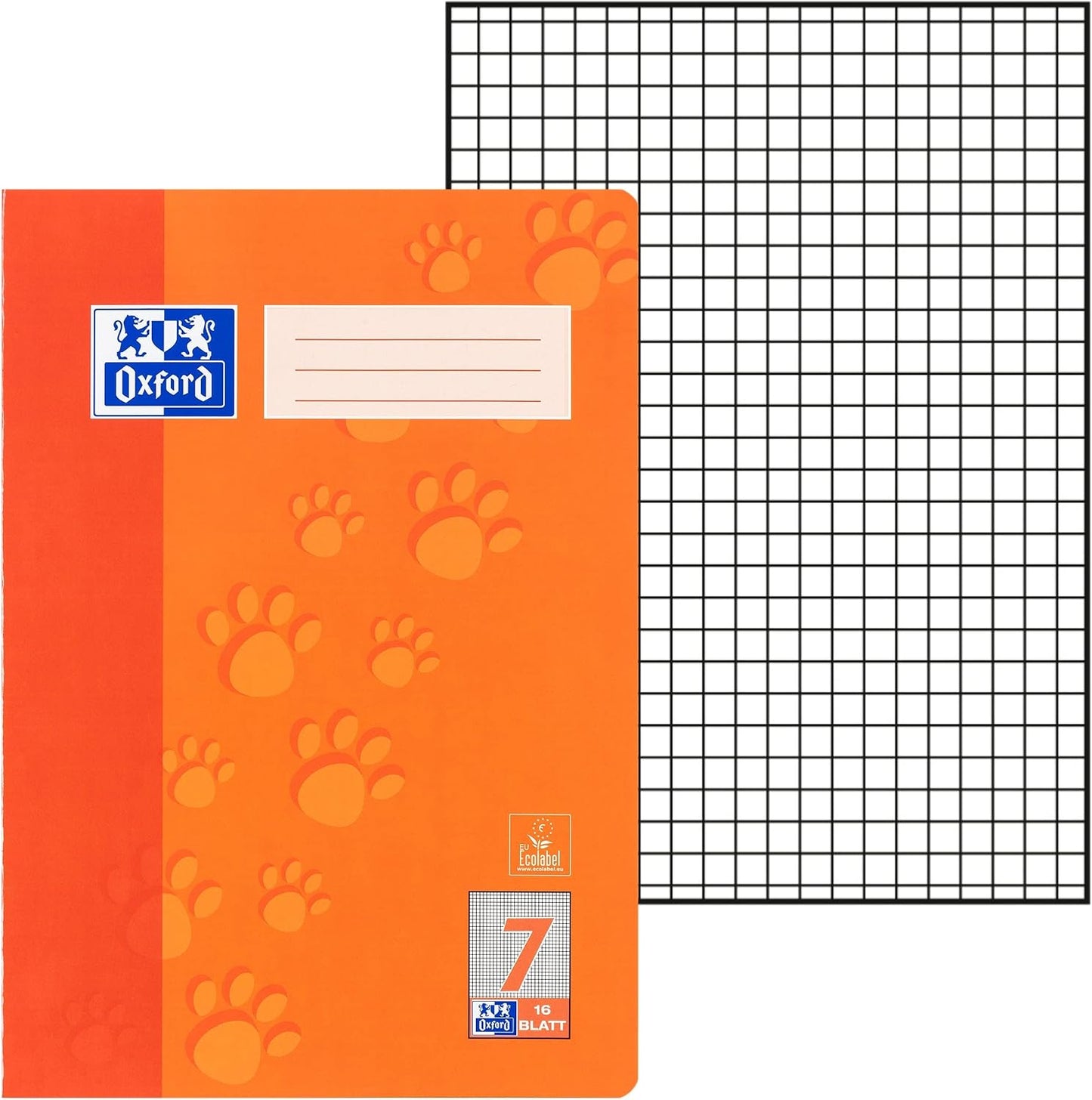 Oxford Orange Exercise Book A5 Line Style 7 Squared 7mm 16 Sheets | Oxford In Lebanon