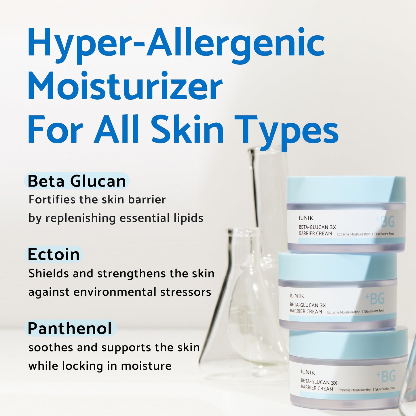 IUNIK Beta-Glucan Hydration Serum & 3x Barrier Moisturizing Cream Set – Deep Hydration, Skin Barrier, Anti-Aging Face Moisturizer Duo for Dry Sensitive Skin | Vegan Korean Skincare with Panthenol - Medaid International