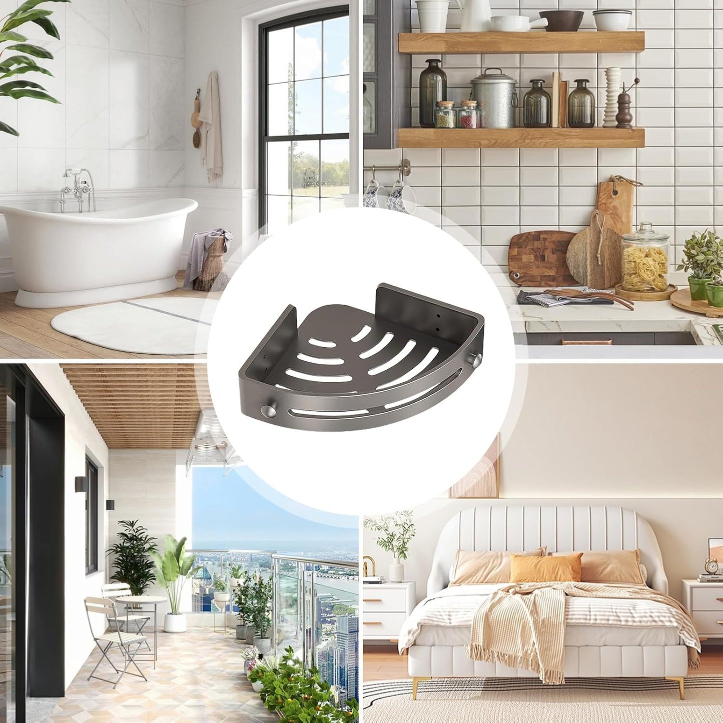 2 pcs Bathroom Shower Organizer, Shower Storage Rack