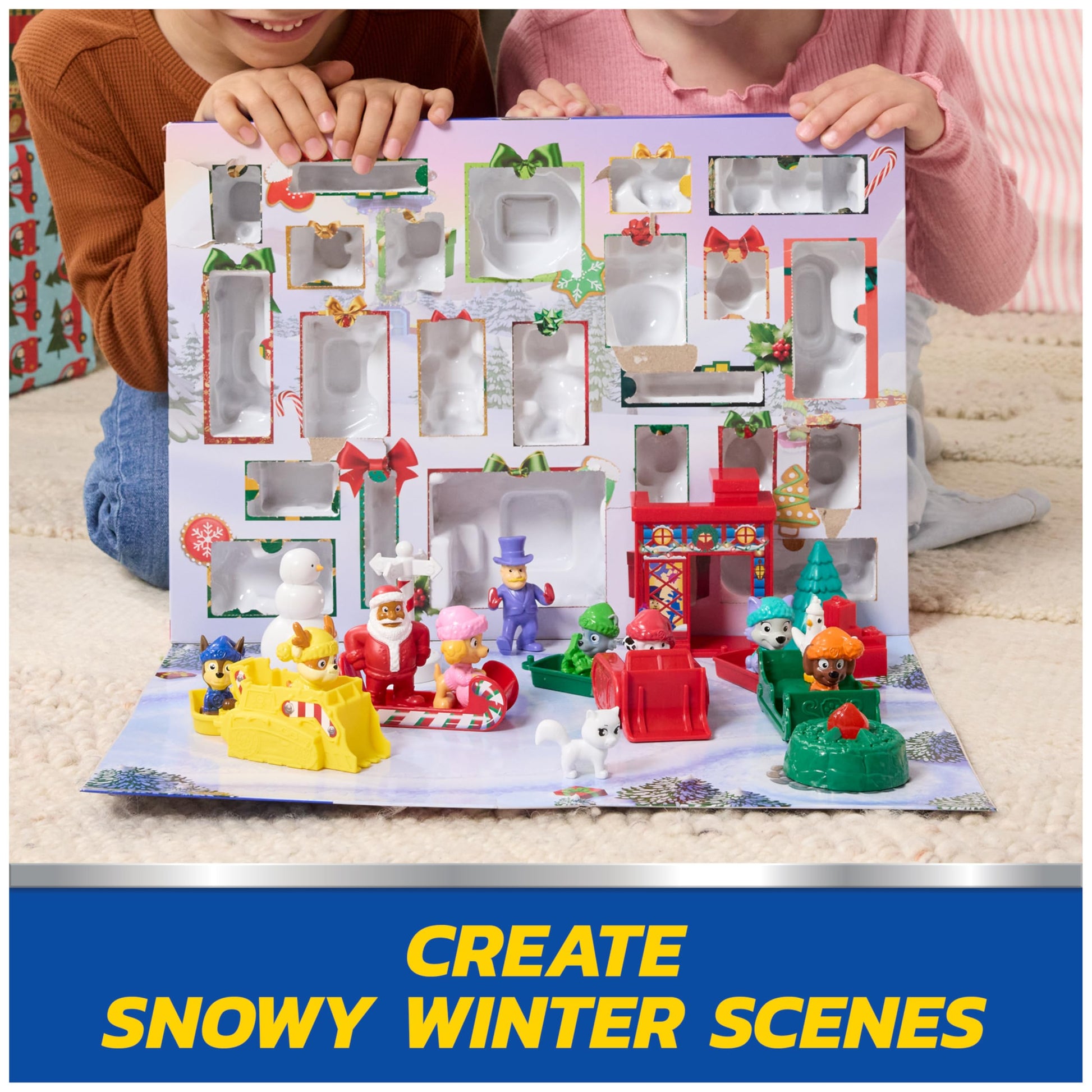 PAW Patrol Holiday Rescue 2025 Advent Calendar, 24 Surprise Toys - Figures, Miniature Vehicles & Accessories, Kids Toys for Boys & Girls Ages 3 and Up - Medaid International
