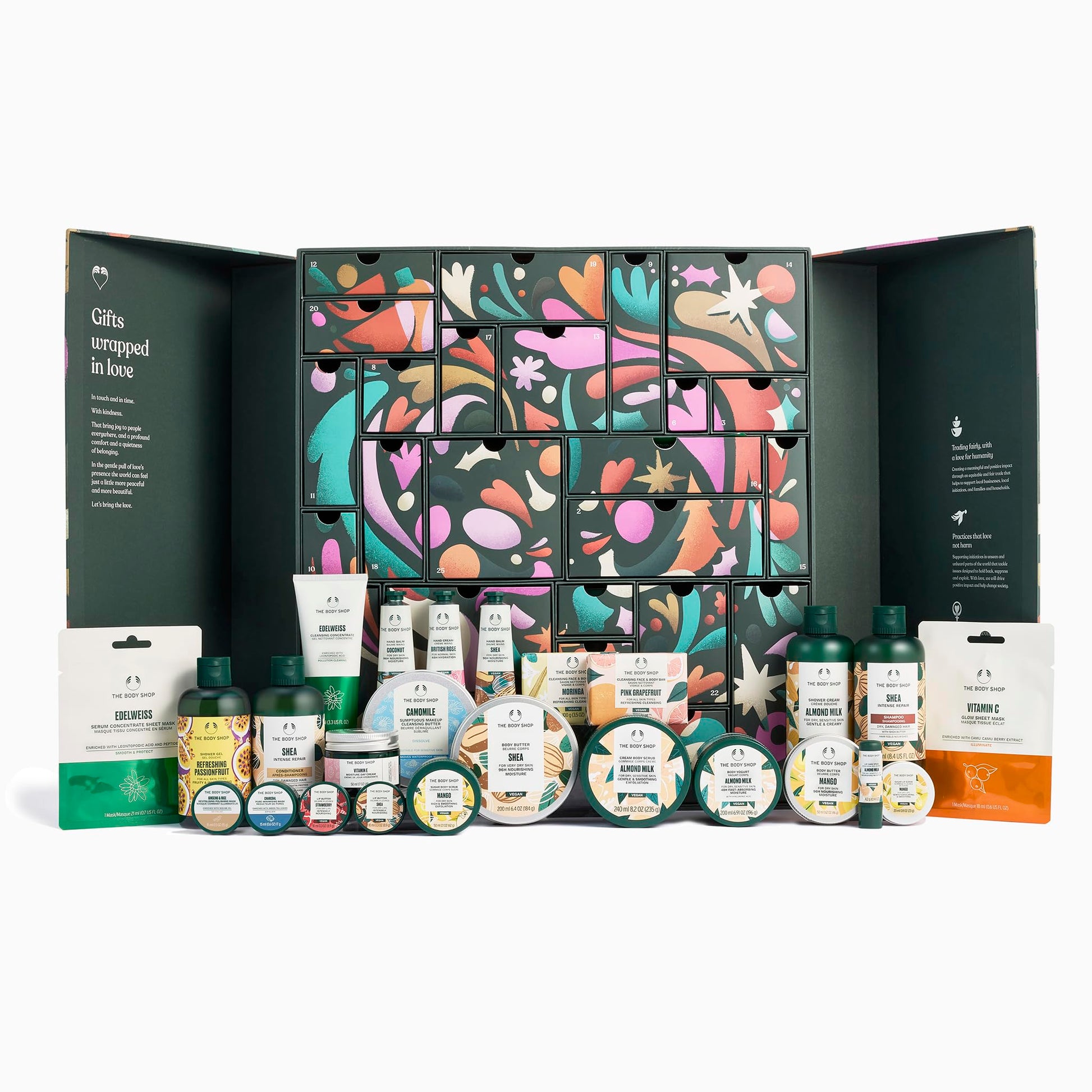 The Body Shop Ultimate Beauty Advent Calendar- 25 Piece Gift Set, Includes Body Butters, Shower Gels & Creams, Hand Balms and More - Medaid International