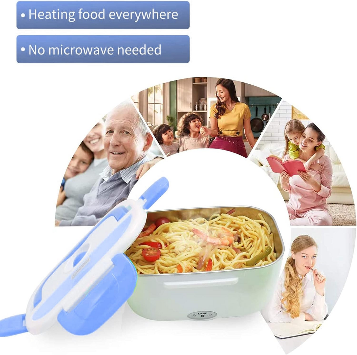 Electric Lunch Box ‚Äì Portable Food Warmer for Work & Travel - Green - Medaid International