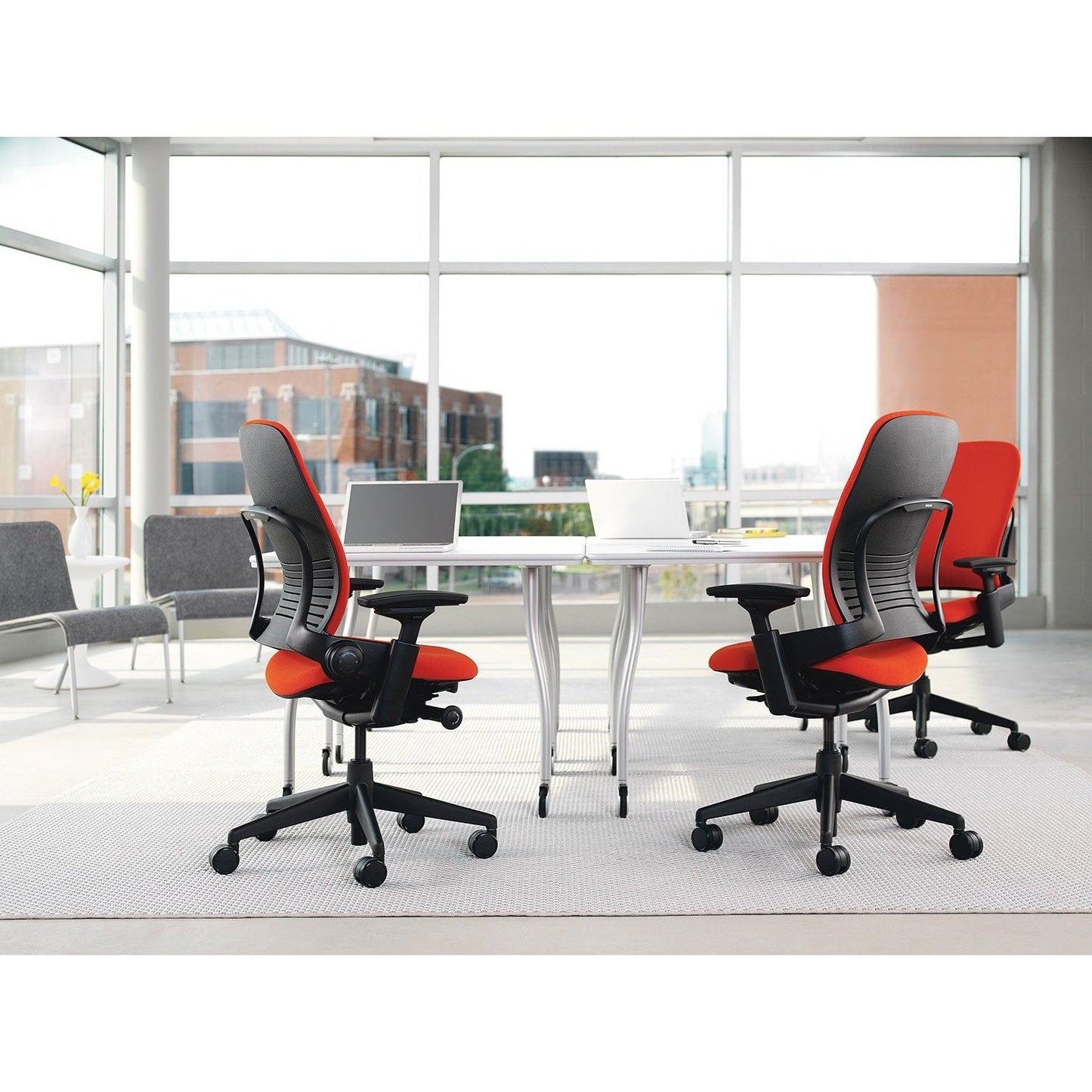 Steelcase Leap Office Chair, Black Frame and Black Leather - Medaid International