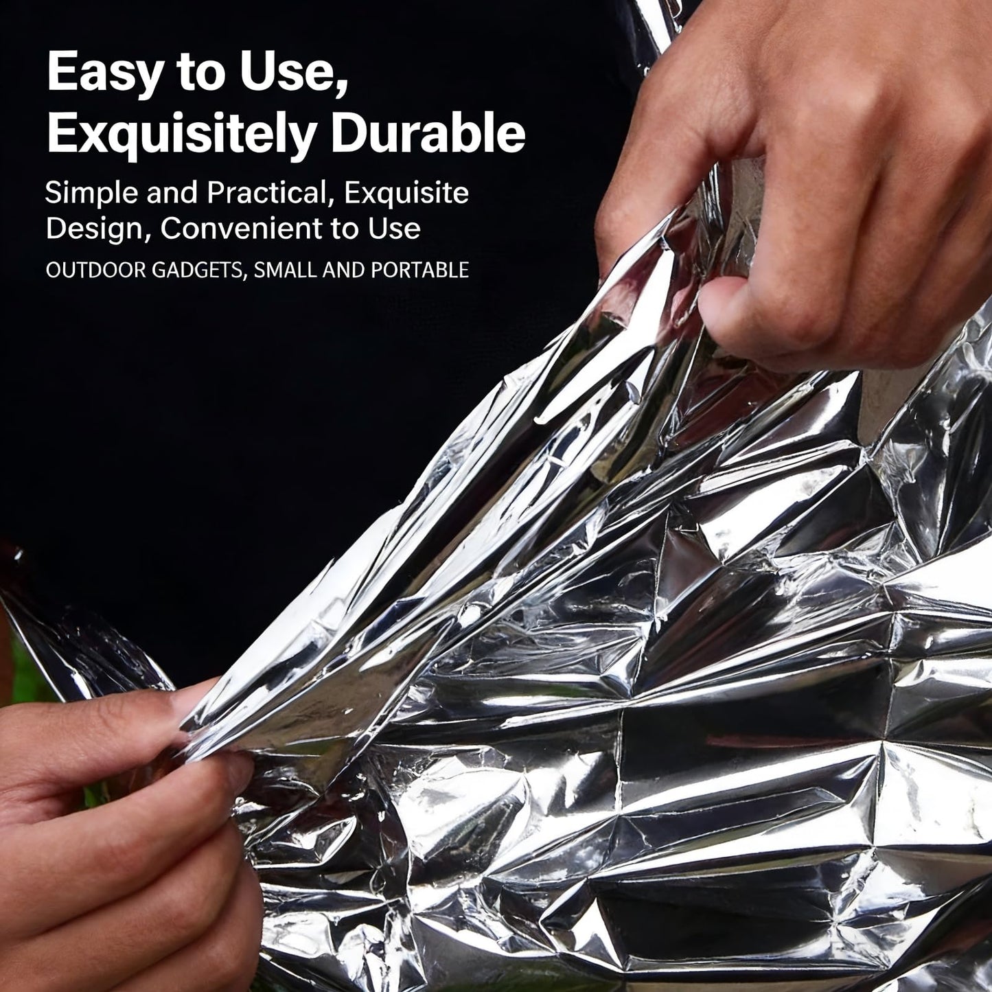Emergency Survival Tent Kit - 2-Person Mylar Thermal Shelter, Waterproof Windproof Reusable Tube Tent with Whistle Paracord & Tent Clip, Compact Lightweight for Camping, Hiking, Emergency Prep
