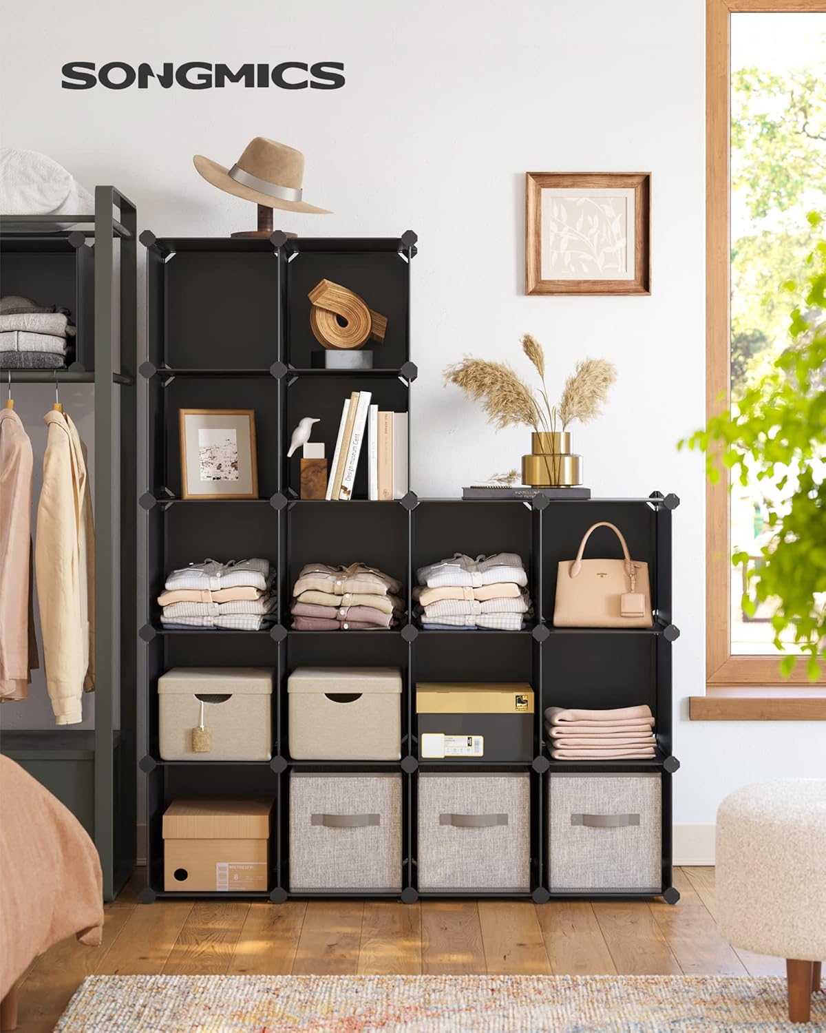 SONGMICS 16-Cube Storage Unit LPC44BK