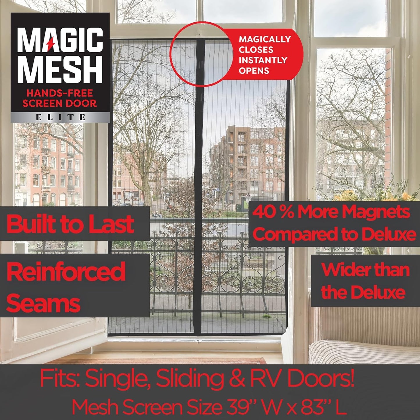 Medaid Magic Mesh Elite- More Durable Magnetic Screen Door