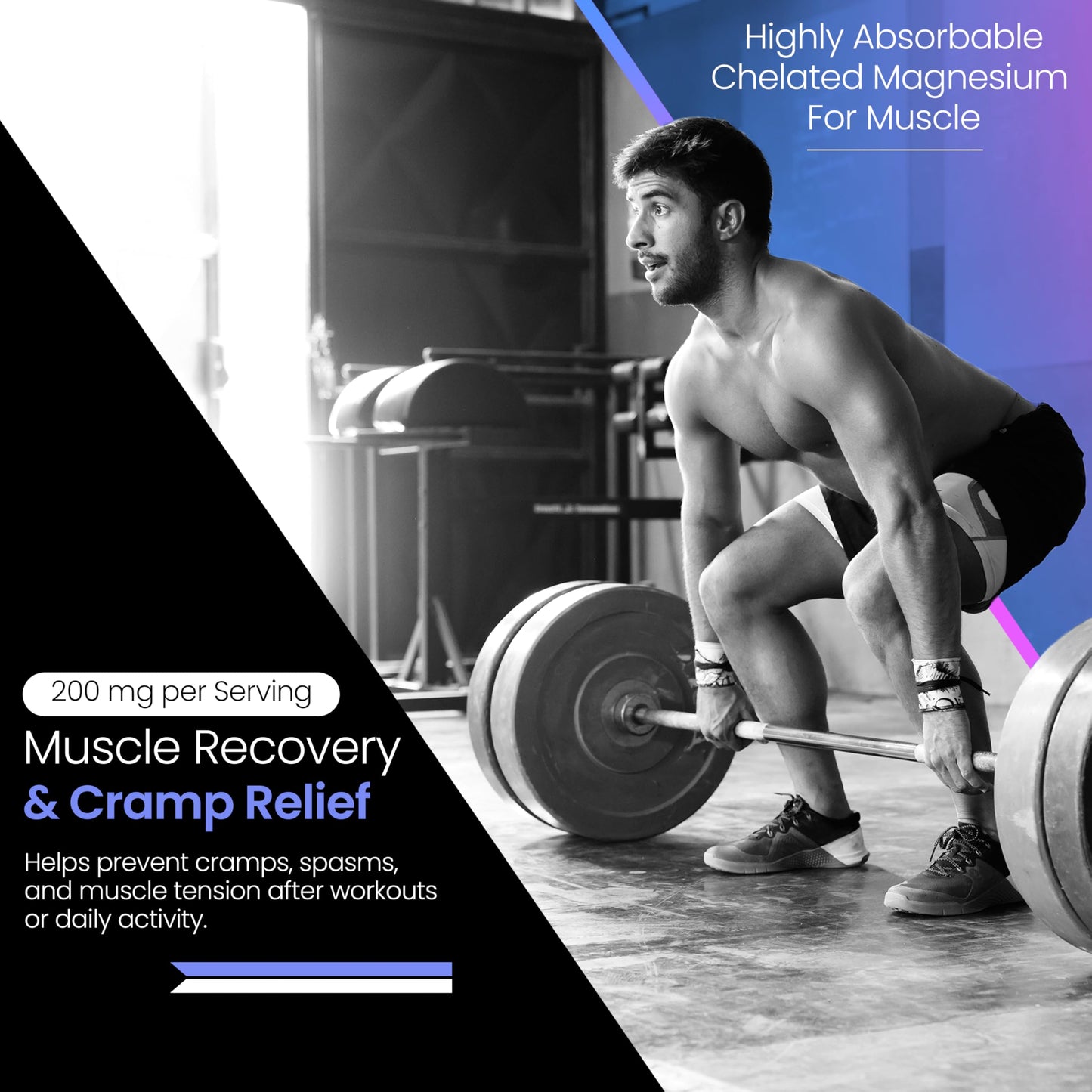 MilaMiAmor Albion® Magnesium Bisglycinate – Highly Absorbable Chelated Magnesium for Muscle, Nerve, Relaxation & Sleep Support – Gentle on Stomach, Vegan – 200mg per Serving, 60 Capsules - Medaid International