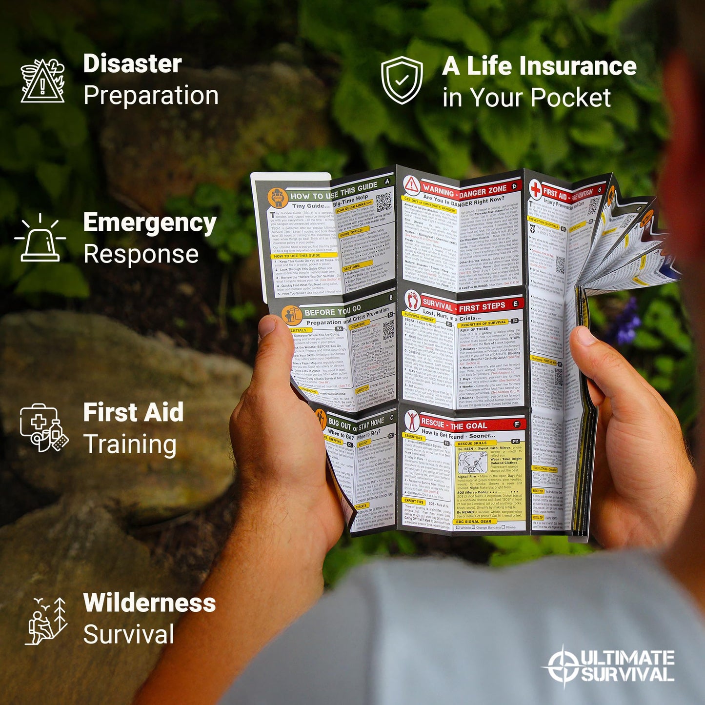Tiny Survival Guide: A Life Insurance Policy in Your Pocket - The Ultimate “Survive Anything” Everyday Carry: Emergency, Disaster Preparedness Micro-Guide, 5-Pack