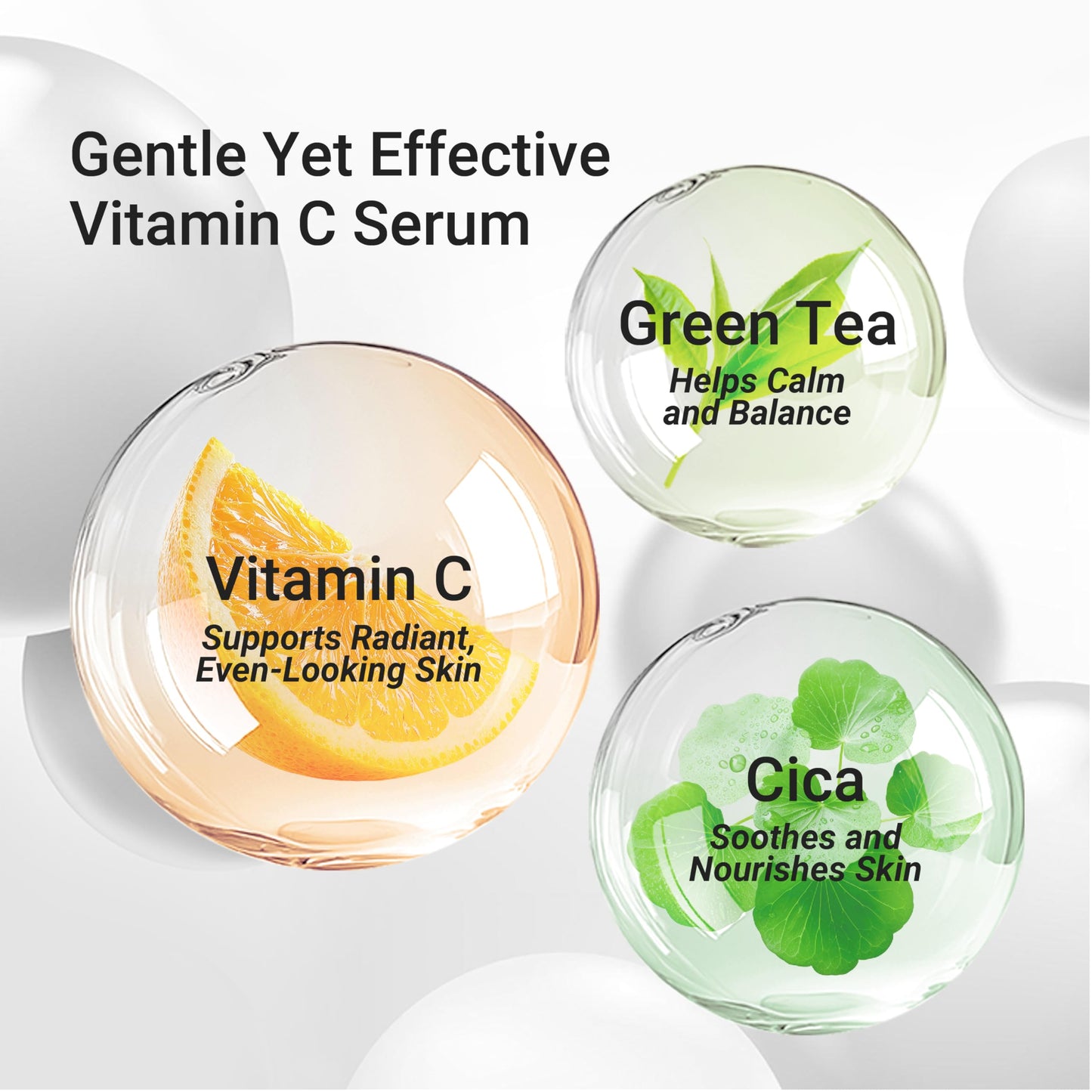 Meebak Korean Vitamin C Serum | Radiance Face Serum | Soothing Formula with Centella Asiatica, Panthenol & Adenosine for Glowing Skin | Lightweight Daily Formula - Medaid International