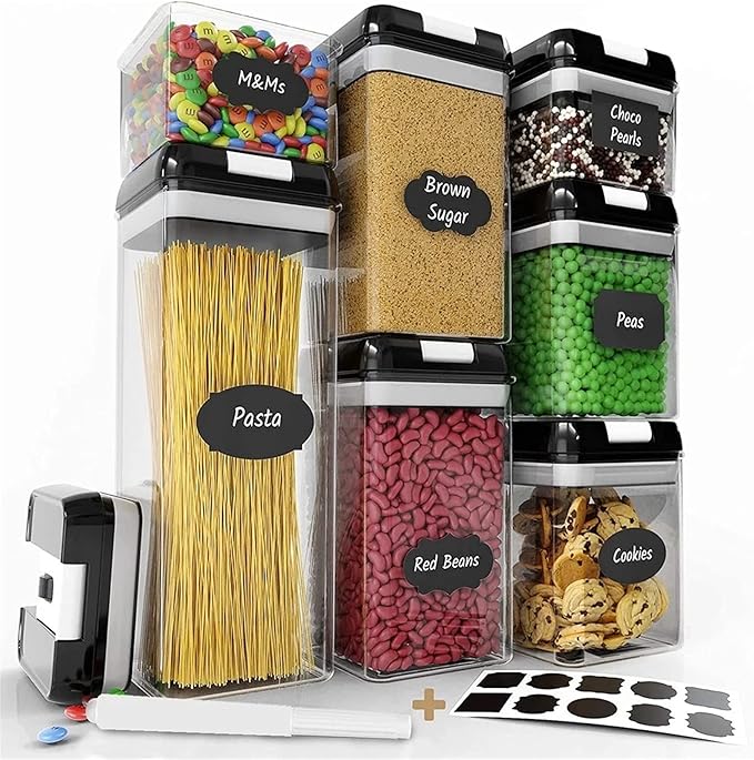 7PCS Airtight Food Storage Containers – Kitchen Organizer Set