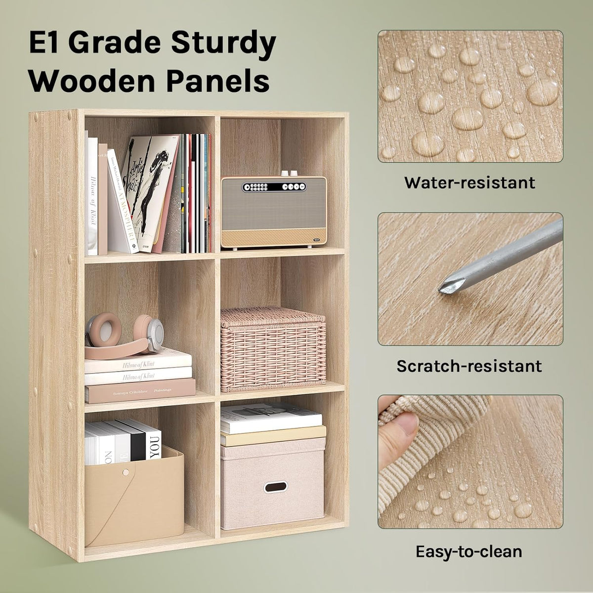 WOLTU Freestanding Bookcase (SK002hei3)