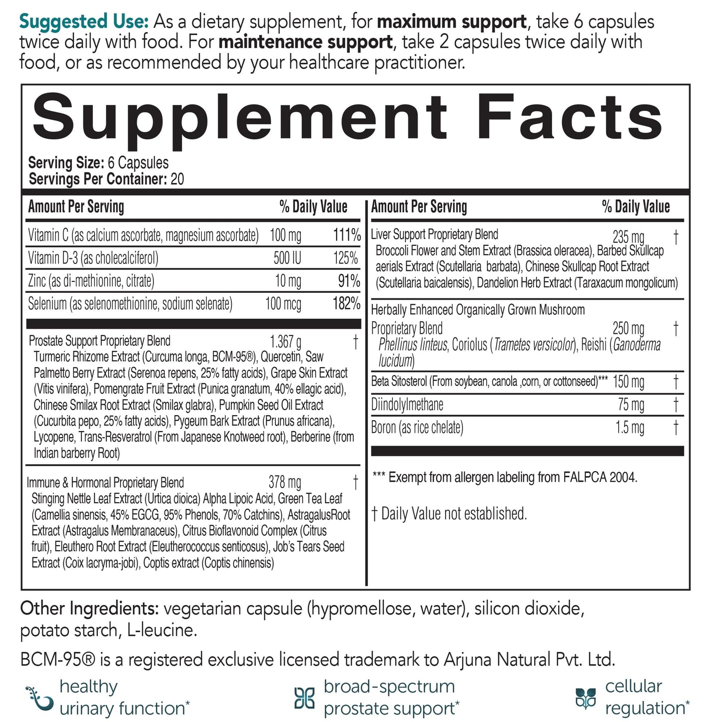 EcoNugenics ProstaCaid – Prostate Health Supplement for Men with Saw Palmetto Extract, Berberine, Turmeric BCM-95 Circumin, Quercetin, DIM, Mushrooms – Helps w/Detox, Immune Support – 120 Capsules - Medaid International