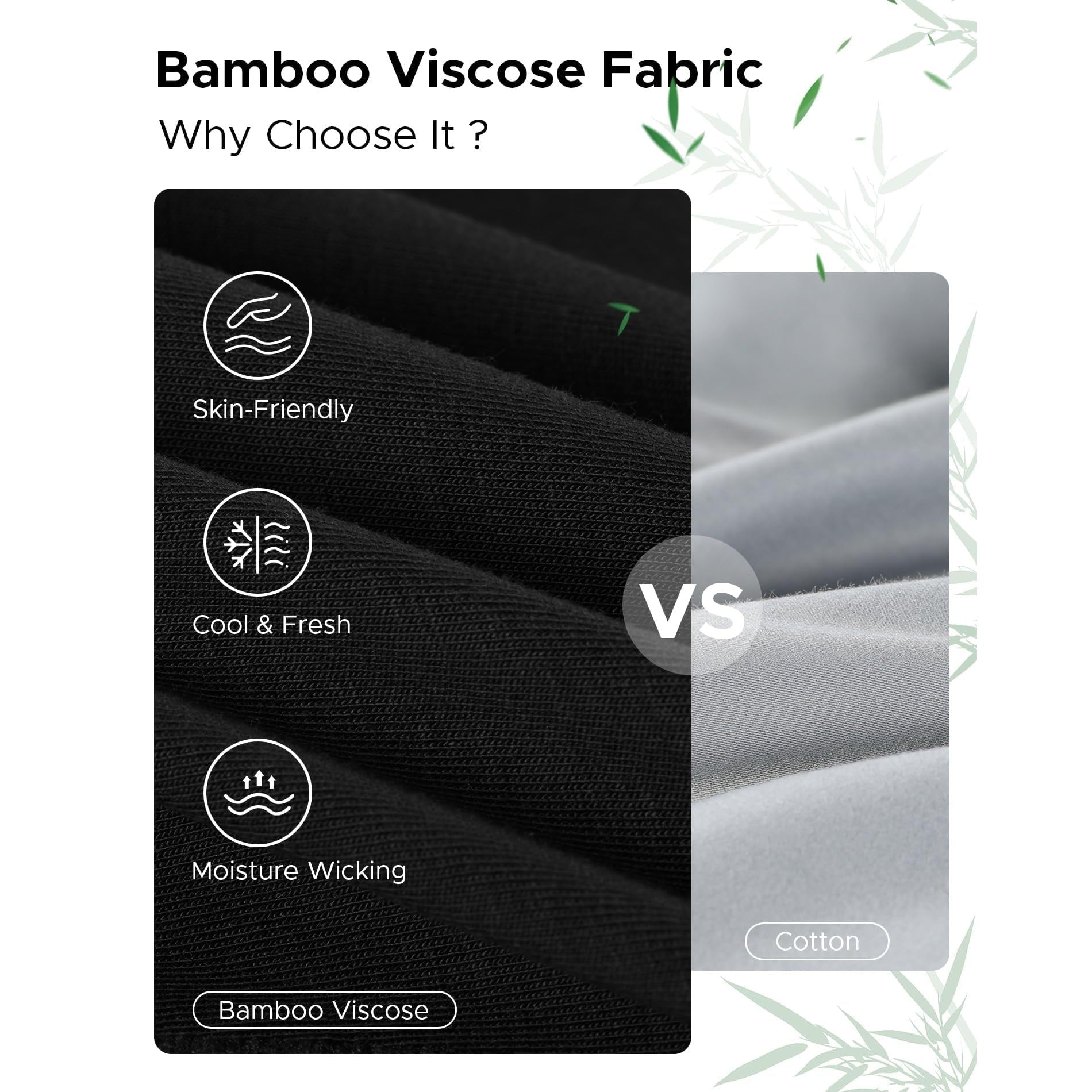 INNERSY Men's Bamboo Viscose Boxer Briefs Breathable Moisture Wicking Underwear 4-Pack(Large,Solid Black) - Medaid International