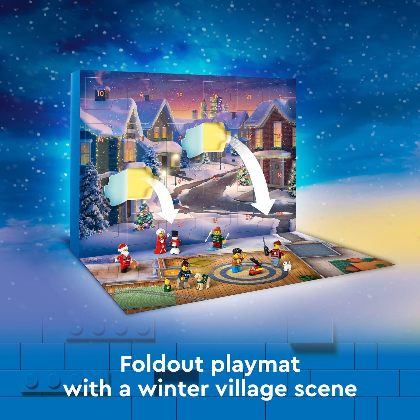 LEGO City 2024 Advent Calendar, Holiday Countdown Gift for Ages 5 and Up, 24 Surprises for Kids, Fun Miniature Christmas Figures with Festive Sweaters, Santa and Mrs. Claus Minifigures, 60436 - Medaid International