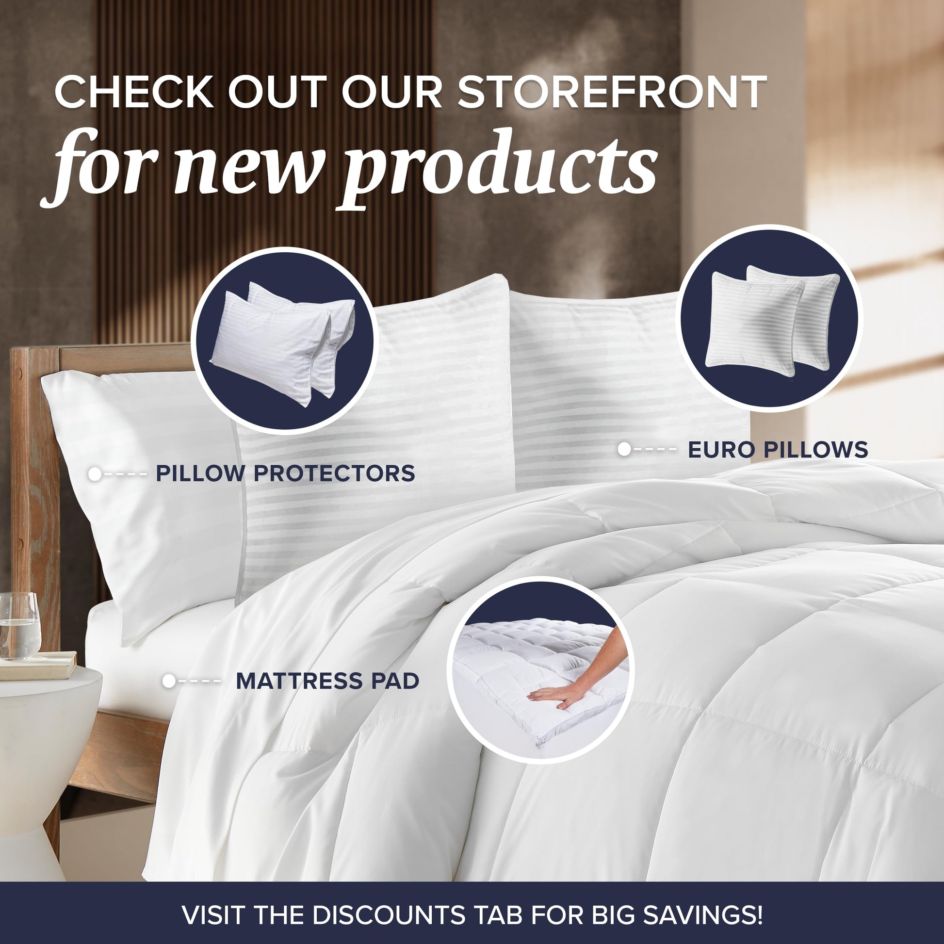 Beckham Hotel Collection Bed Pillows Standard/Queen Size Set of 2 - Original Down Alternative Pillow for Sleeping - Bedding for Back, Stomach or Side Sleepers - Medaid International