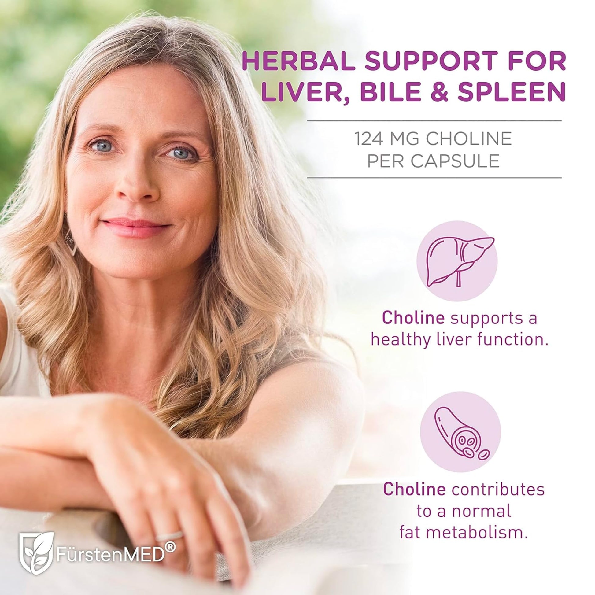FürstenMED Milk Thistle with Artichoke Extract, Dandelion Root & Choline - Normal Liver Health Supplement - Highly Dosed with 80% Silymarin - Vegan Liver Support - 120 Non-GMO Capsule - Medaid International