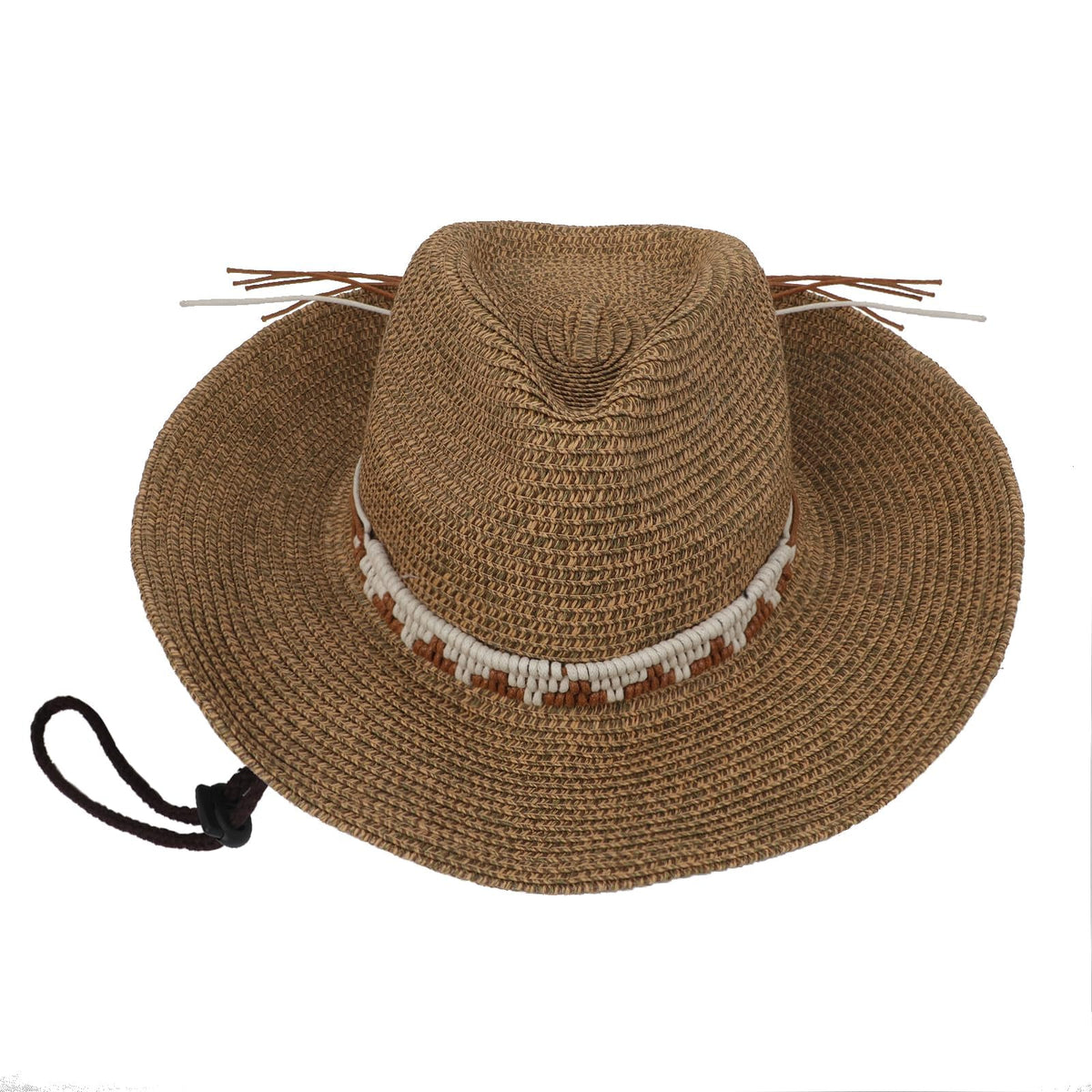 KASTWAVE Classic Cowboy Hat for Men and Women - Adjustable Fit, Western Style with Metal Decoration, Wide Brim for UV Protection, Suitable for Outdoor Adventures & Gift Giving (57-58cm)