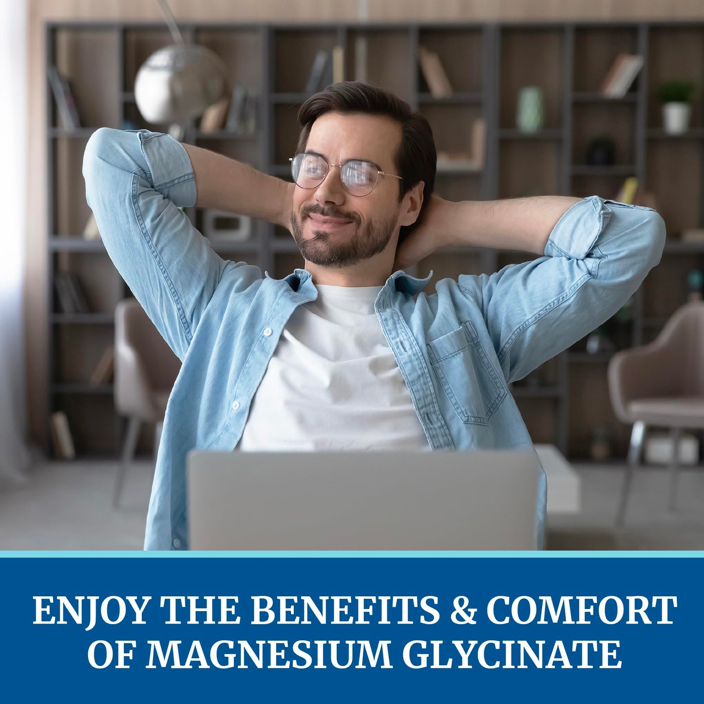 Magnesium Glycinate 500mg | High Absorption | Chelated for Muscle Relaxation, Bones, Heart, Nerve, Sleep & Calm Support for Women & Men | Magnesium Chelate Supplement & Bisglycinate Complex | 120ct - Medaid International