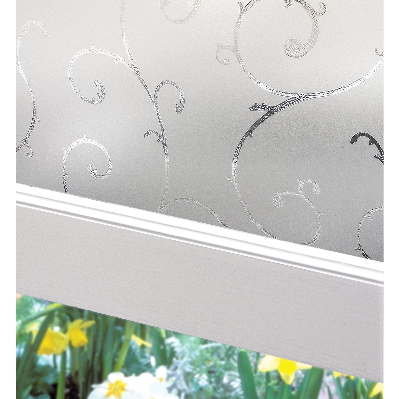 Artscape Etched Lace | Decorative Privacy Window Film with Textured Glass Pattern | Non-Adhesive & UV Protection | Easy to Apply & Removable | 24 x 36 Inches | Made in USA - Medaid International