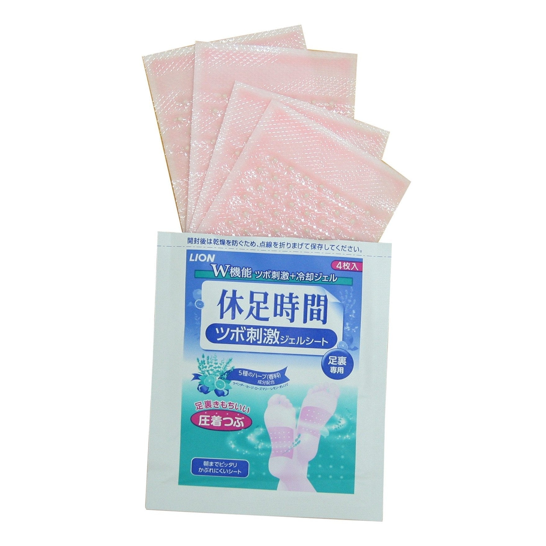LION Acupressure stimulus Foot Patch Relieve Tired Resting Time Neat Foot (3Set) - Medaid International