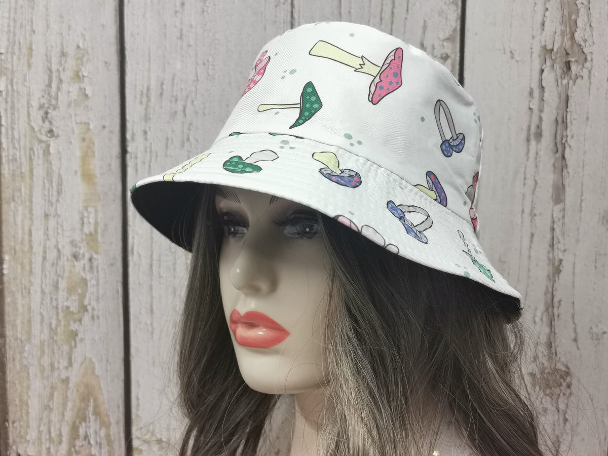 KASTWAVE Bucket Hat, Fashion Mushroom Pattern Hat, Reversible Summer Sun Cap for Women Men Outdoor Travel