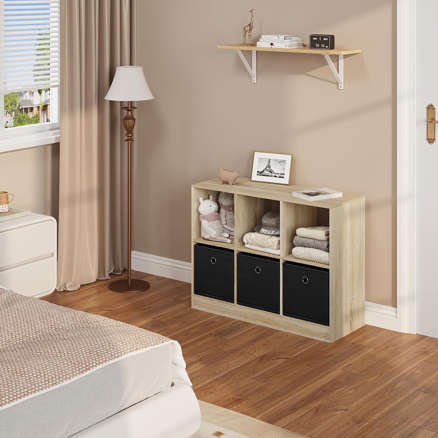 WOLTU Bookcase with 6 Cubes (SK033HEI)