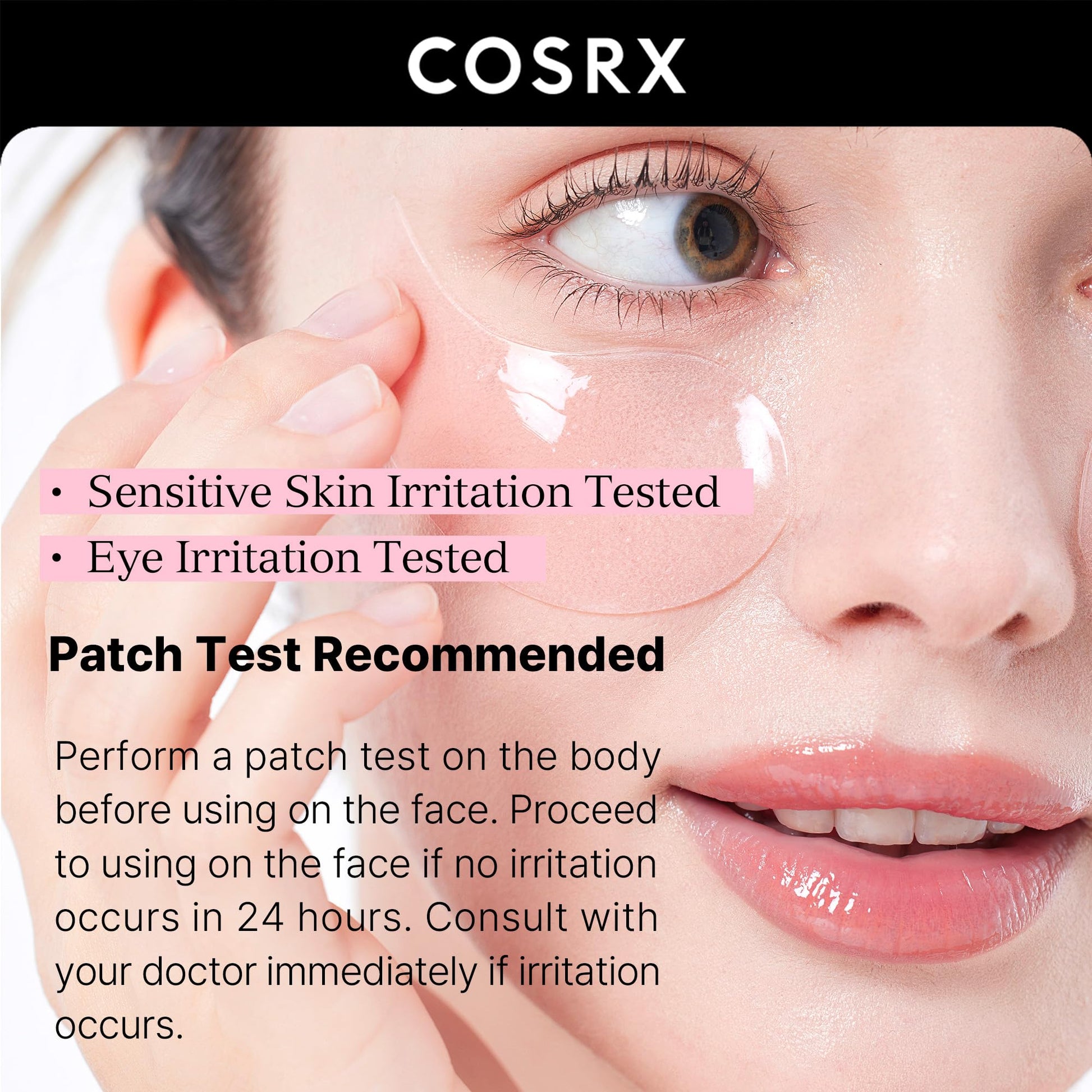 COSRX Pink Peptides Collagen Hydrogel Eye Patch for Puffy Eyes and Dark Circles, Under Eye Mask, 60 Under Eye Patches, Korean Skin Care, Stocking stuffers for women - Medaid International
