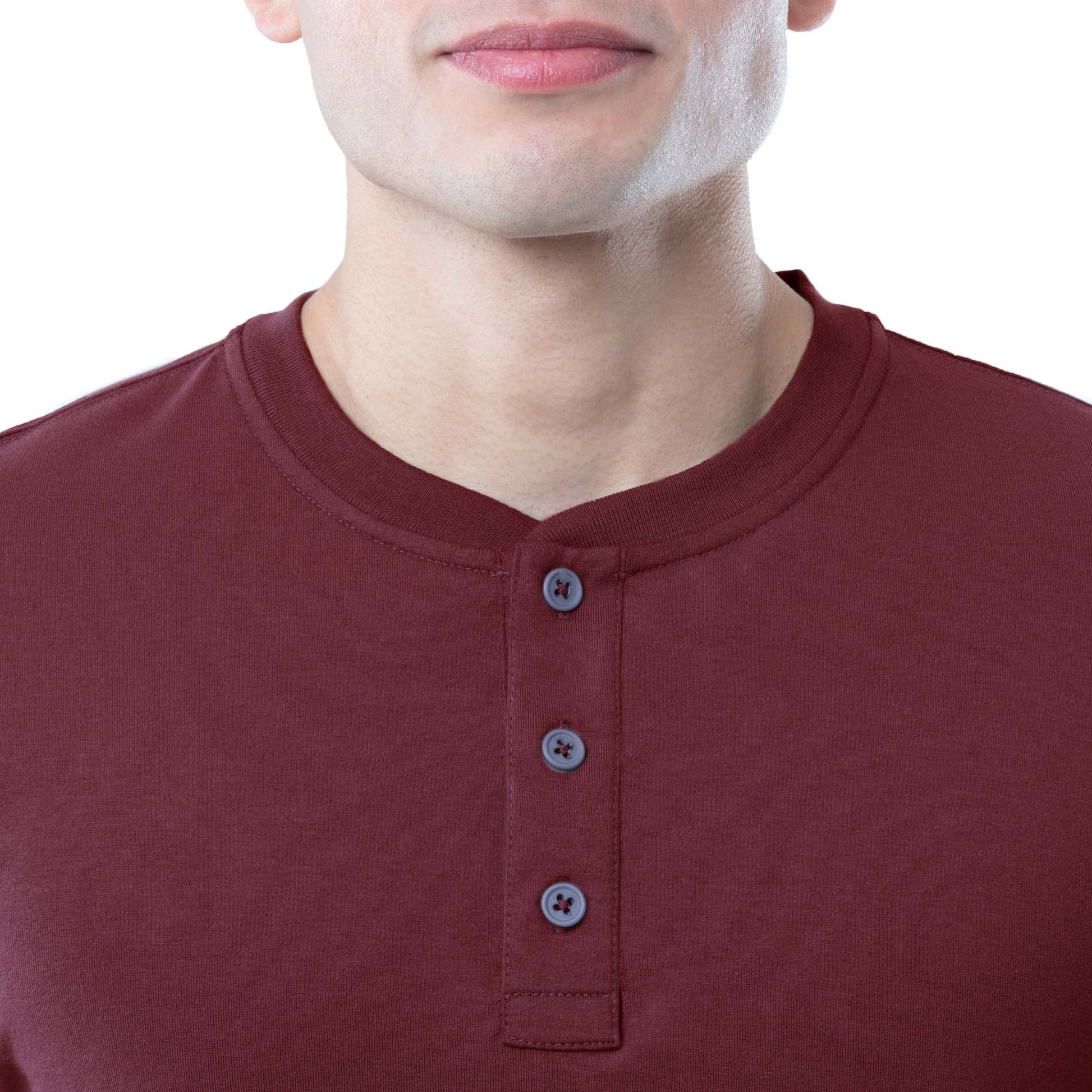 Lee Men's Long Sleeve Soft Washed Cotton Henley T-Shirt, Rhubarb, Large - Medaid International
